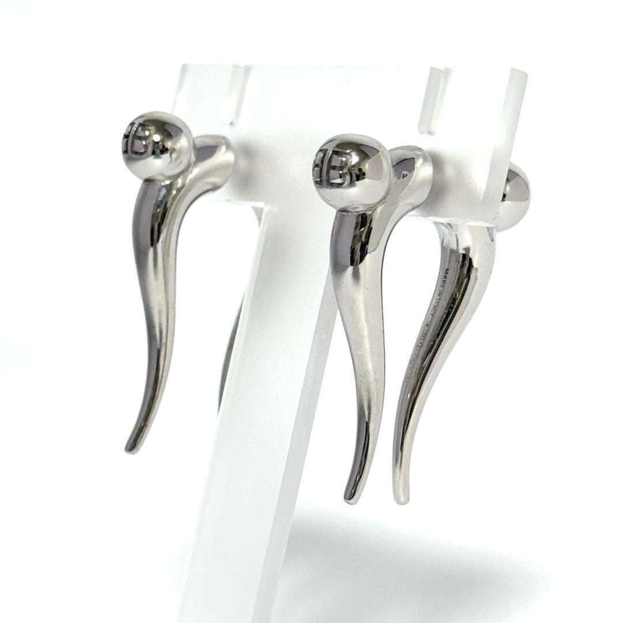 Balenciaga Balenciaga Men's and Women's Force Double Horn Earrings in Silver 925 Size ONE SIZE - 3 Thumbnail