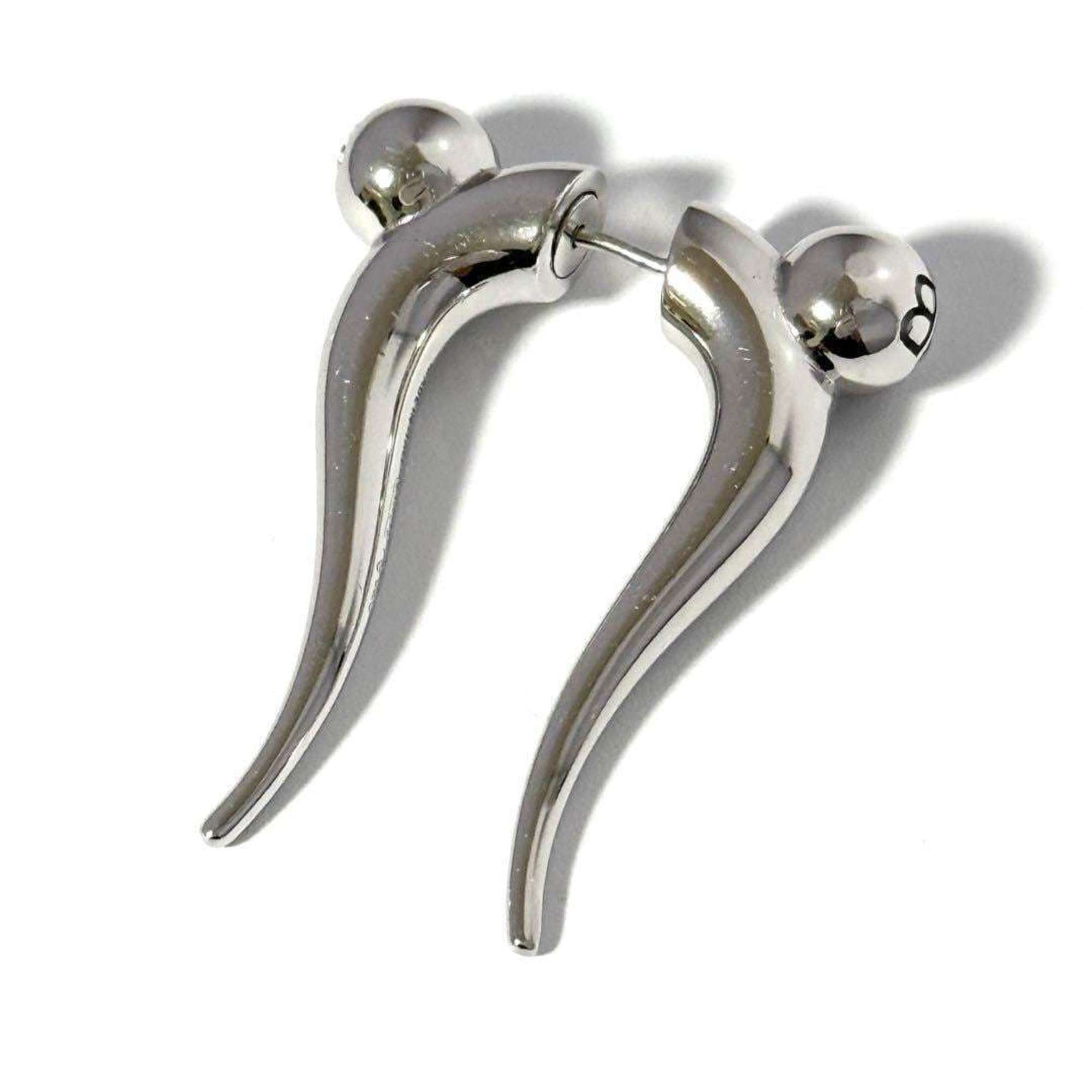 Balenciaga Balenciaga Men's and Women's Force Double Horn Earrings in Silver 925 Size ONE SIZE - 5 Thumbnail