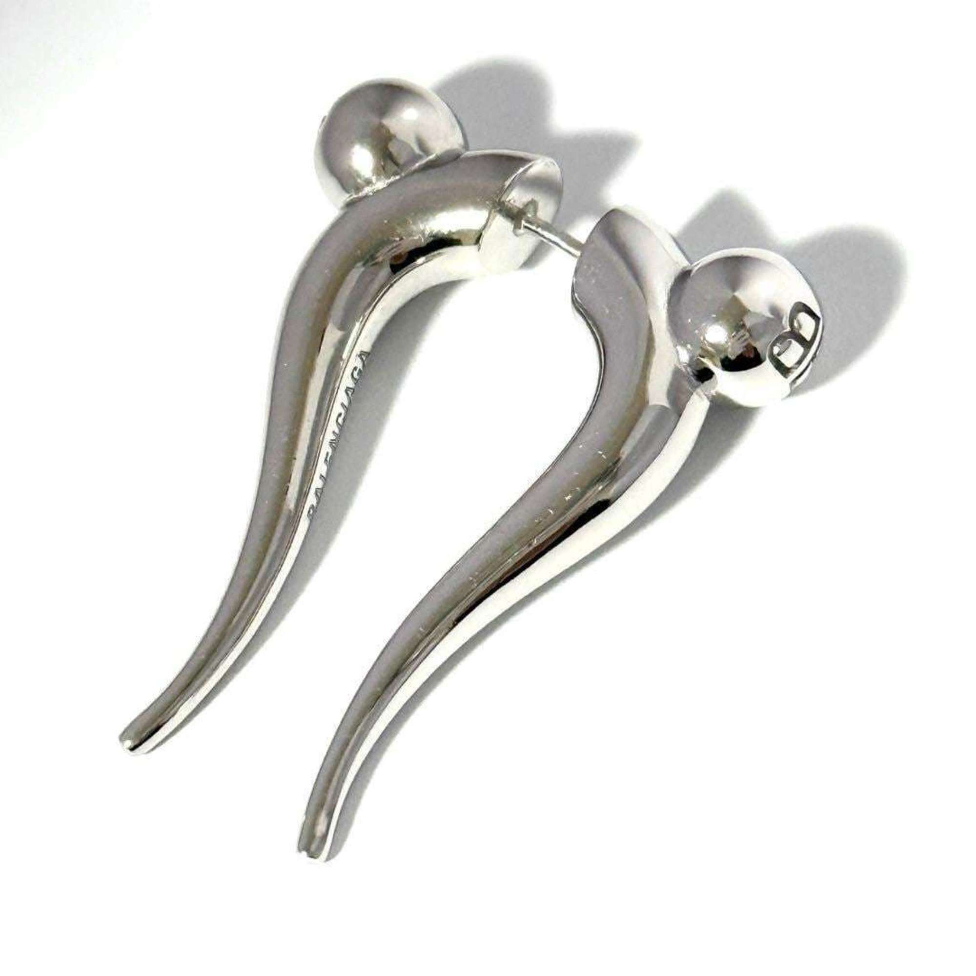 Balenciaga Balenciaga Men's and Women's Force Double Horn Earrings in Silver 925 Size ONE SIZE - 6 Thumbnail