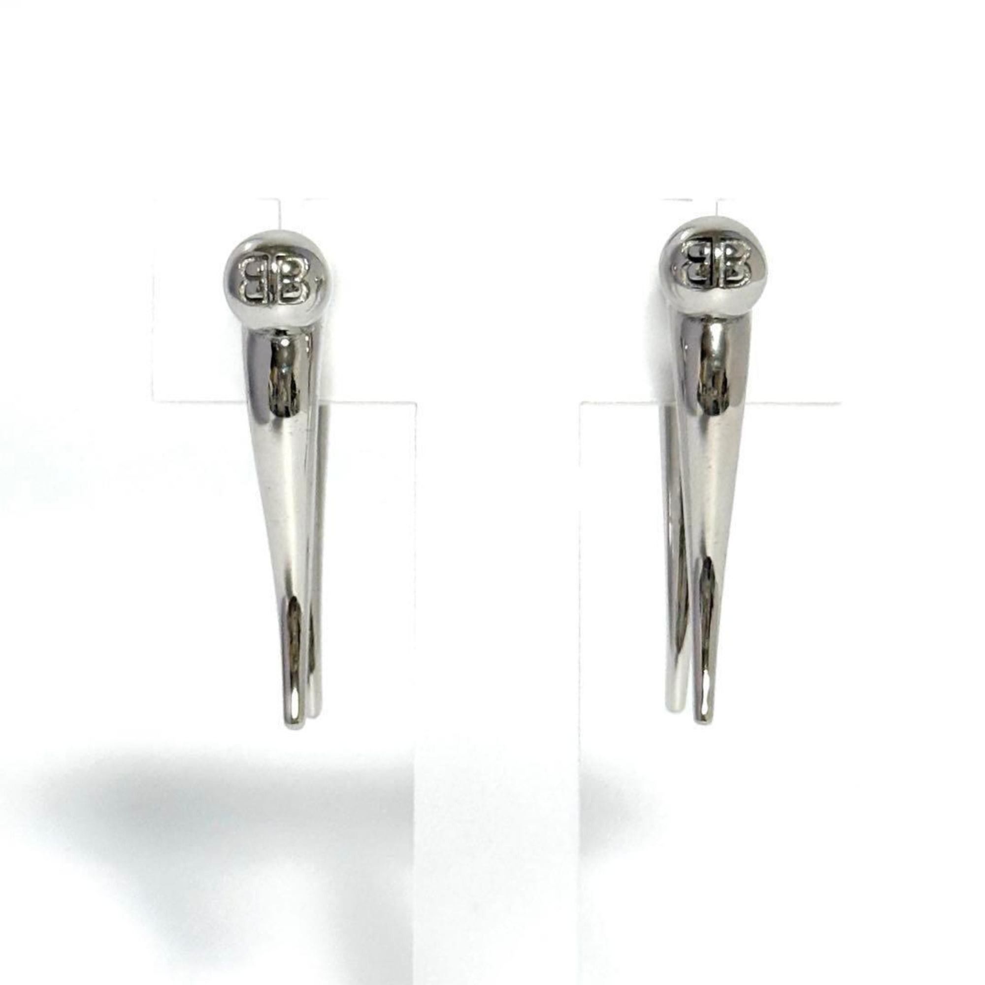 Balenciaga Balenciaga Men's and Women's Force Double Horn Earrings in Silver 925 Size ONE SIZE - 2 Thumbnail