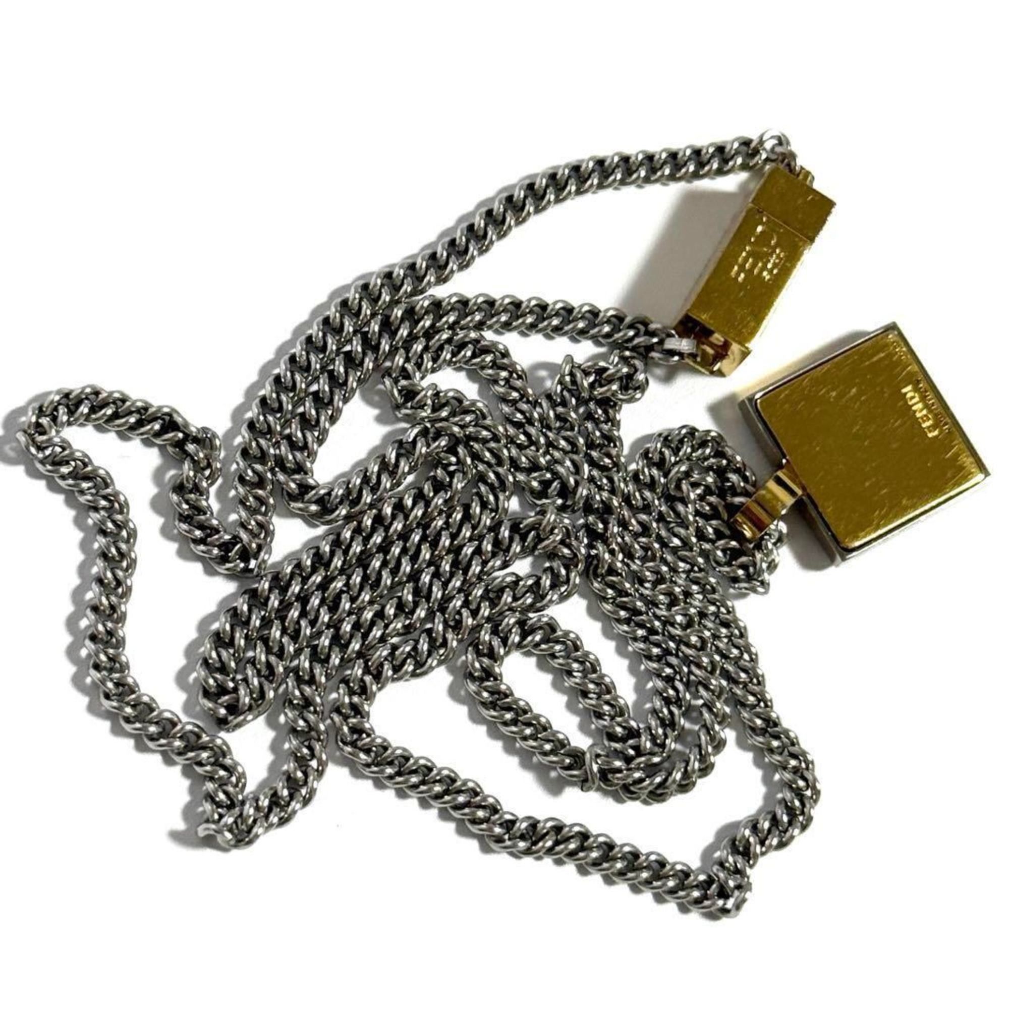 Fendi FENDI Men's Necklace Pendant Palladium & Gold Color Size ONE SIZE - 4 Thumbnail