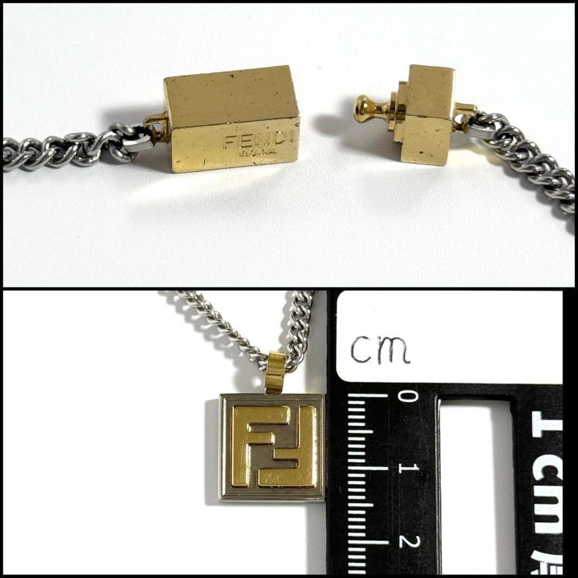 Fendi FENDI Men's Necklace Pendant Palladium & Gold Color Size ONE SIZE - 6 Thumbnail