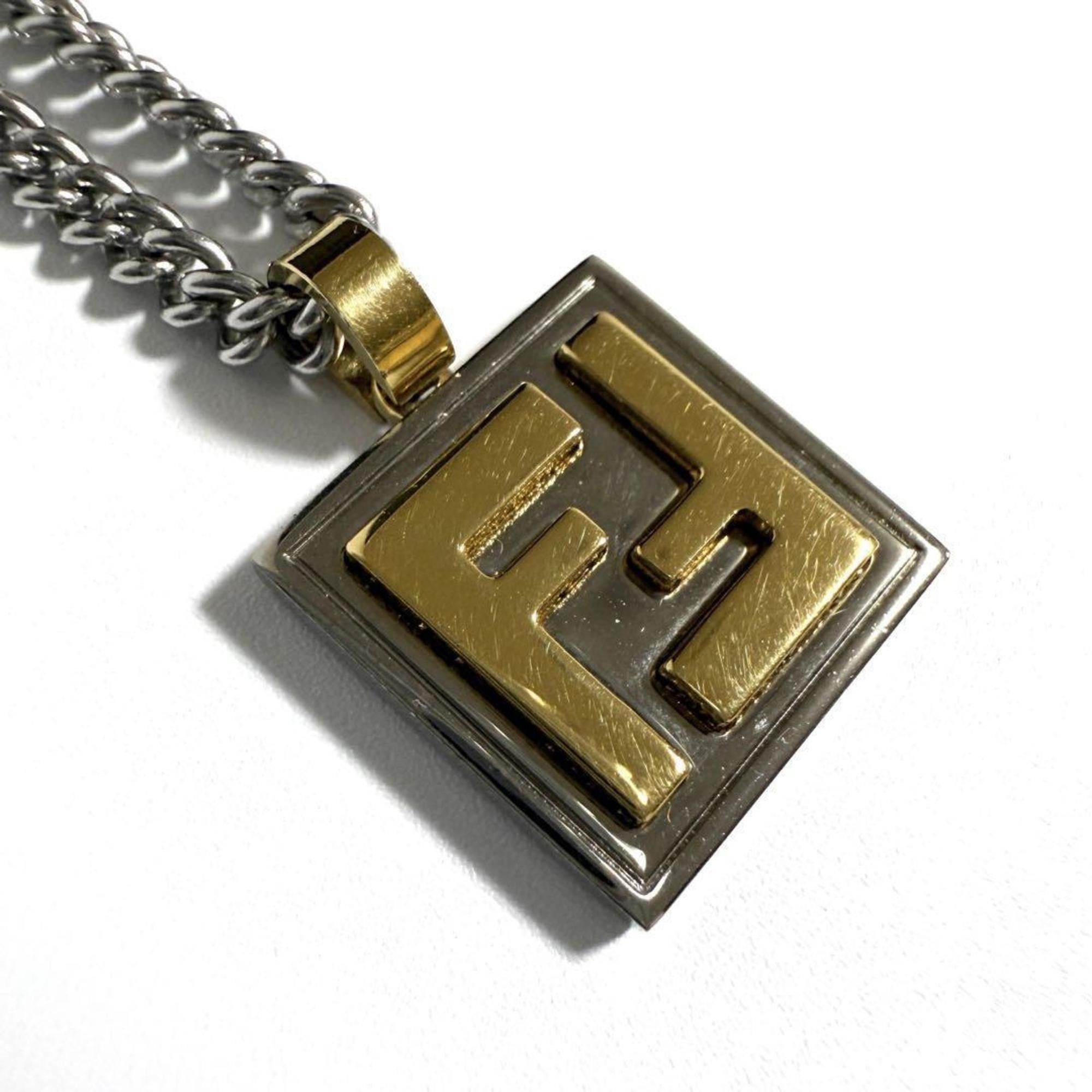 Fendi FENDI Men's Necklace Pendant Palladium & Gold Color Size ONE SIZE - 5 Thumbnail