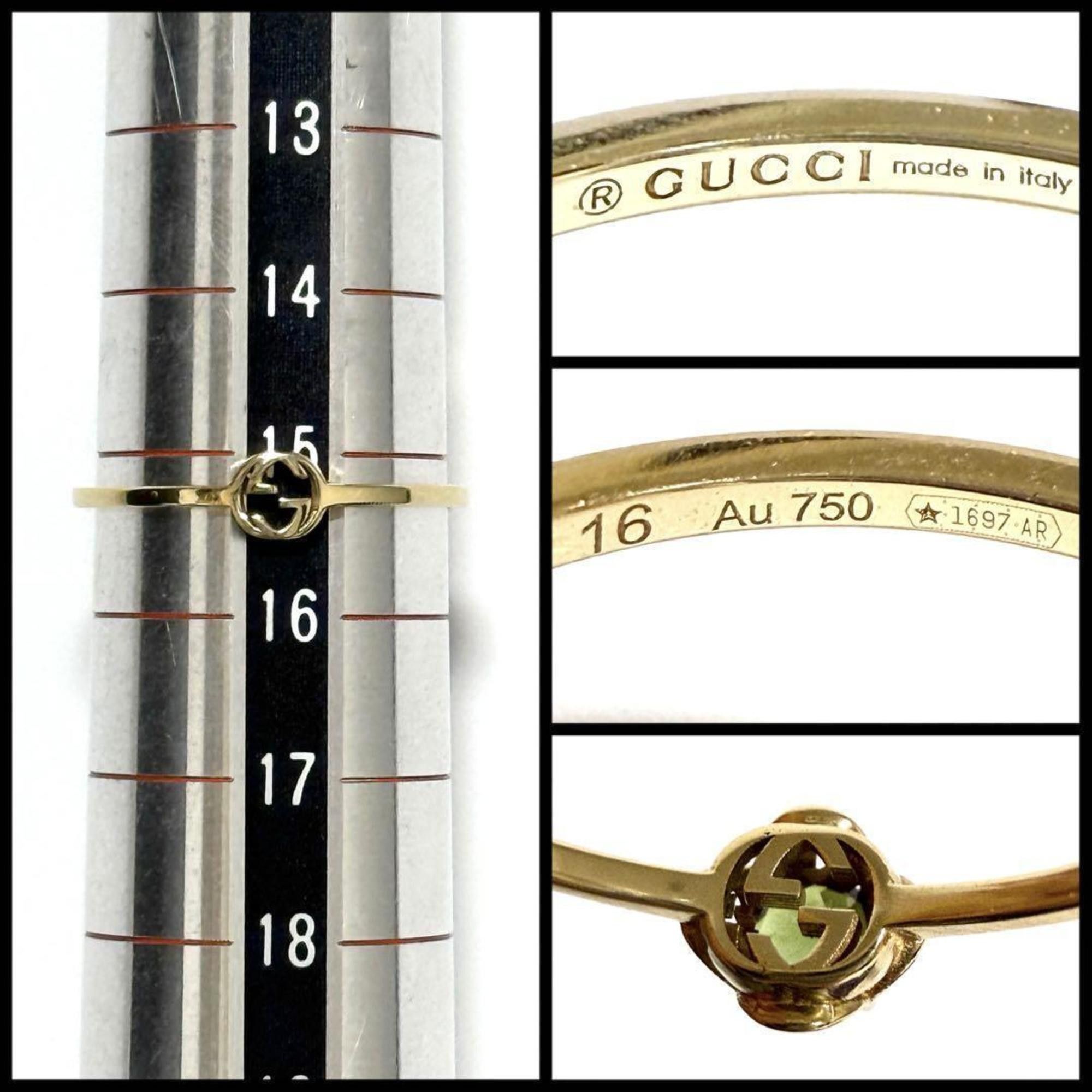Gucci GUCCI Women's Interlocking G Ring K18 Size ONE SIZE - 8 Thumbnail