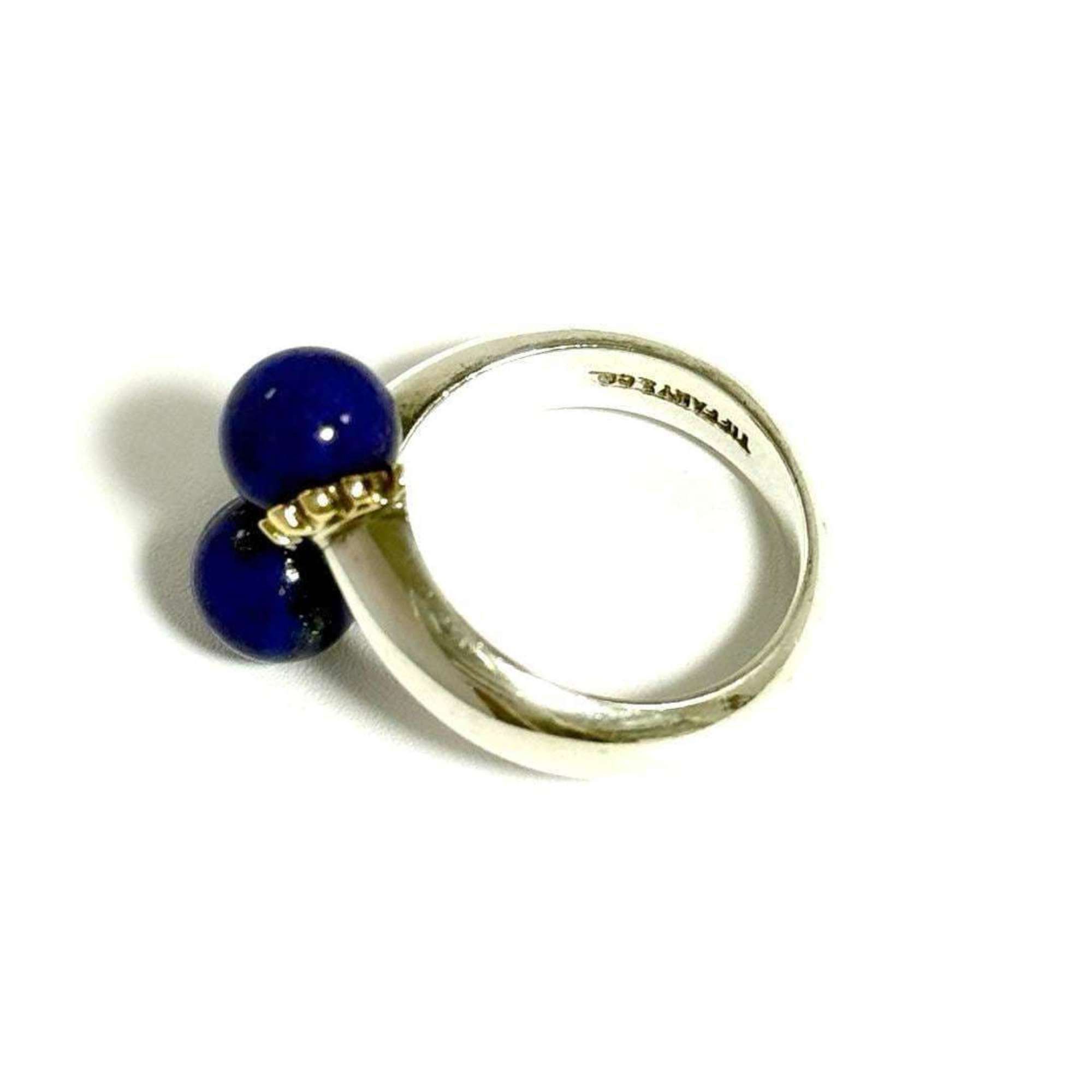 Tiffany & Co. Tiffany Women's Silver Gold Lapis Lazuli Combination Ring Size ONE SIZE - 5 Thumbnail