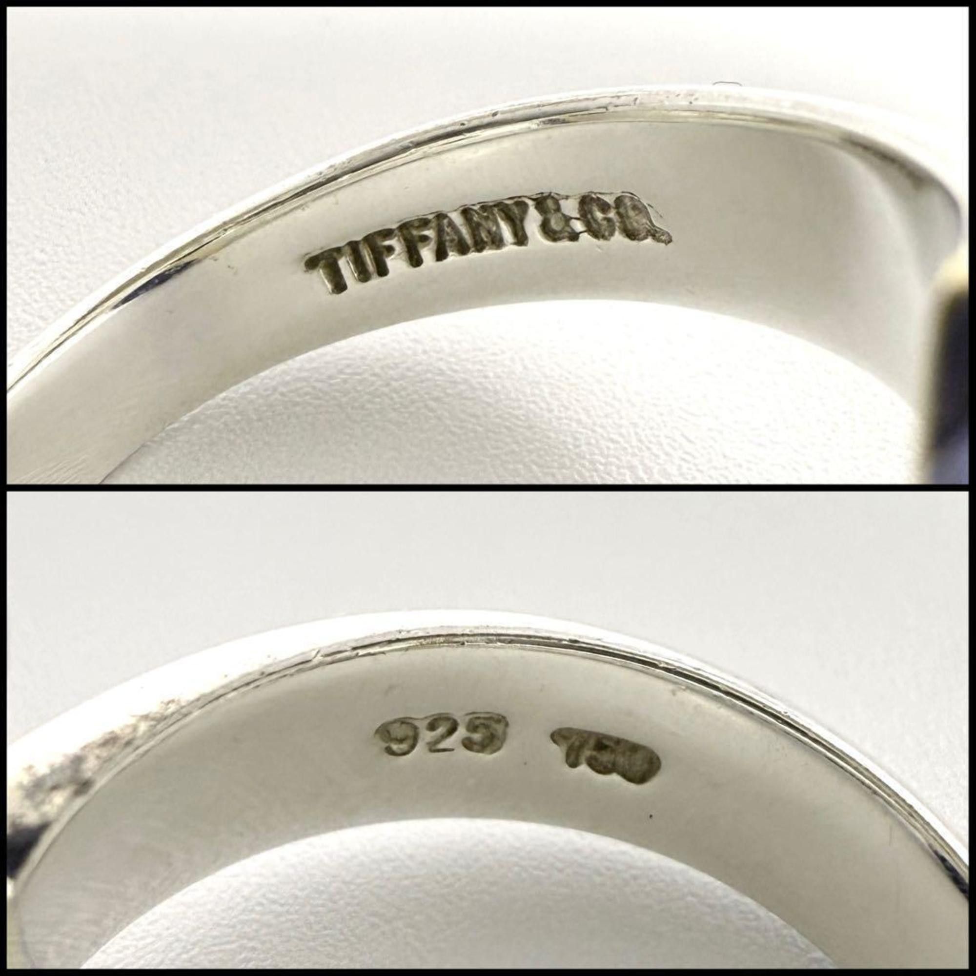 Tiffany & Co. Tiffany Women's Silver Gold Lapis Lazuli Combination Ring Size ONE SIZE - 8 Thumbnail