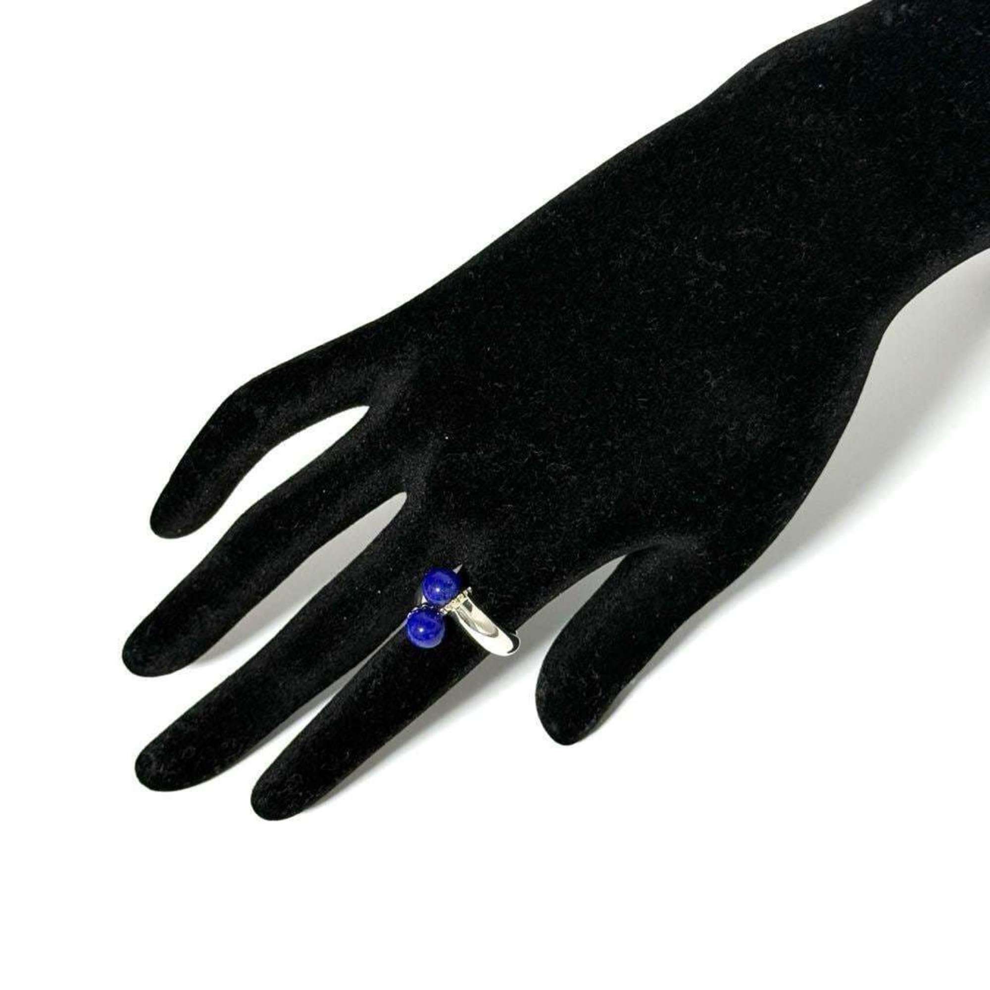 Tiffany & Co. Tiffany Women's Silver Gold Lapis Lazuli Combination Ring Size ONE SIZE - 10 Thumbnail