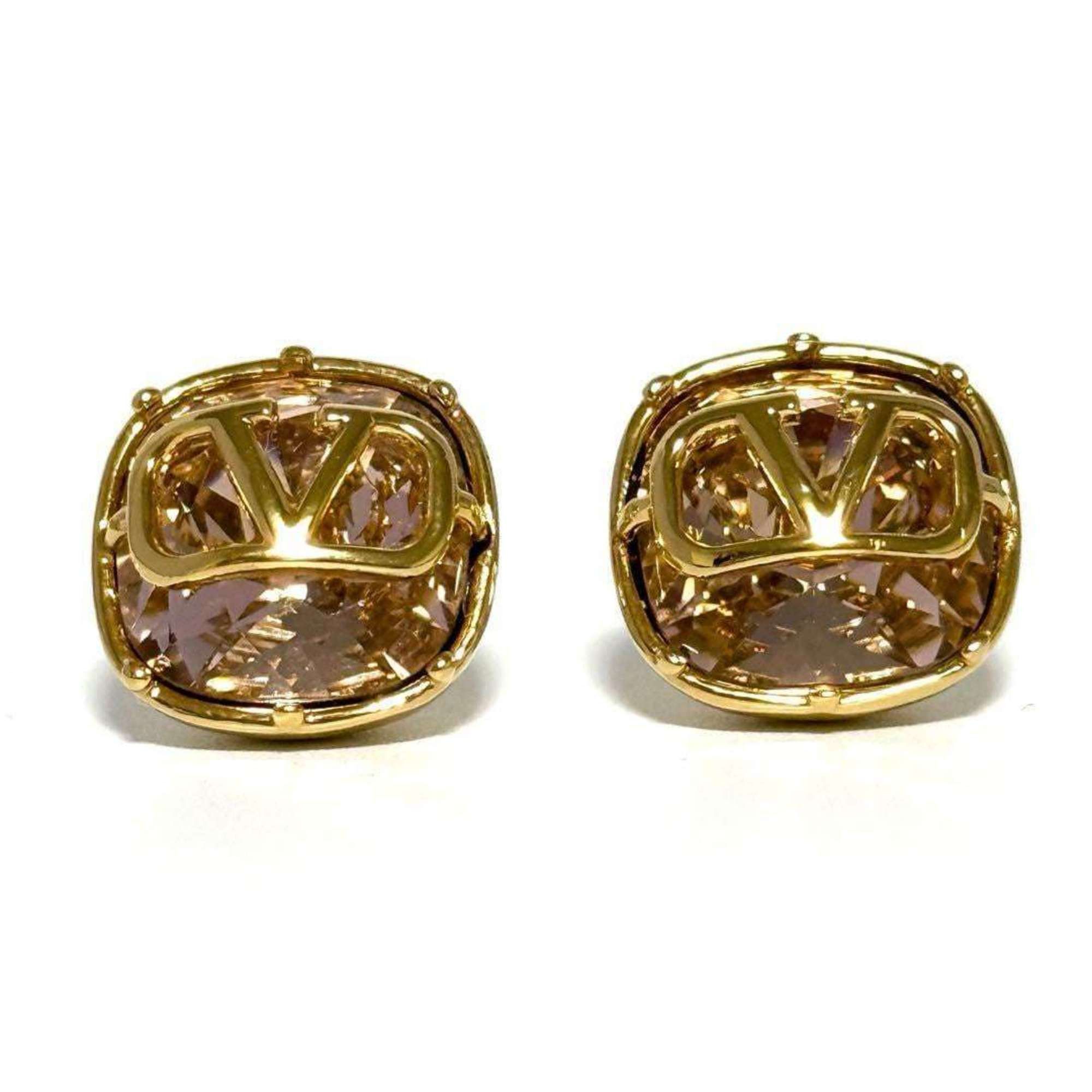 Valentino Valentino Women's V Logo Signature Crystal Earrings Size ONE SIZE - 2 Thumbnail