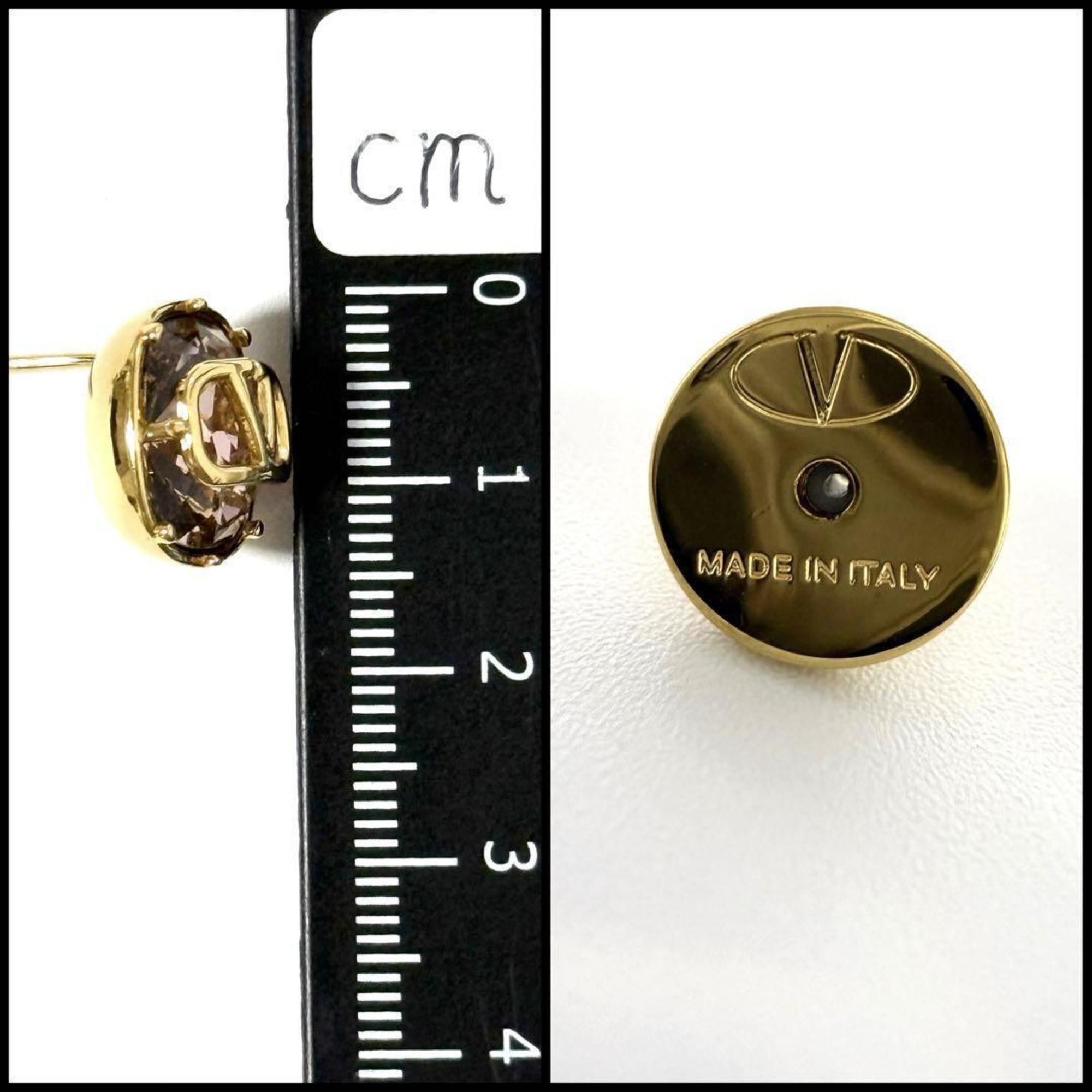 Valentino Valentino Women's V Logo Signature Crystal Earrings Size ONE SIZE - 7 Thumbnail