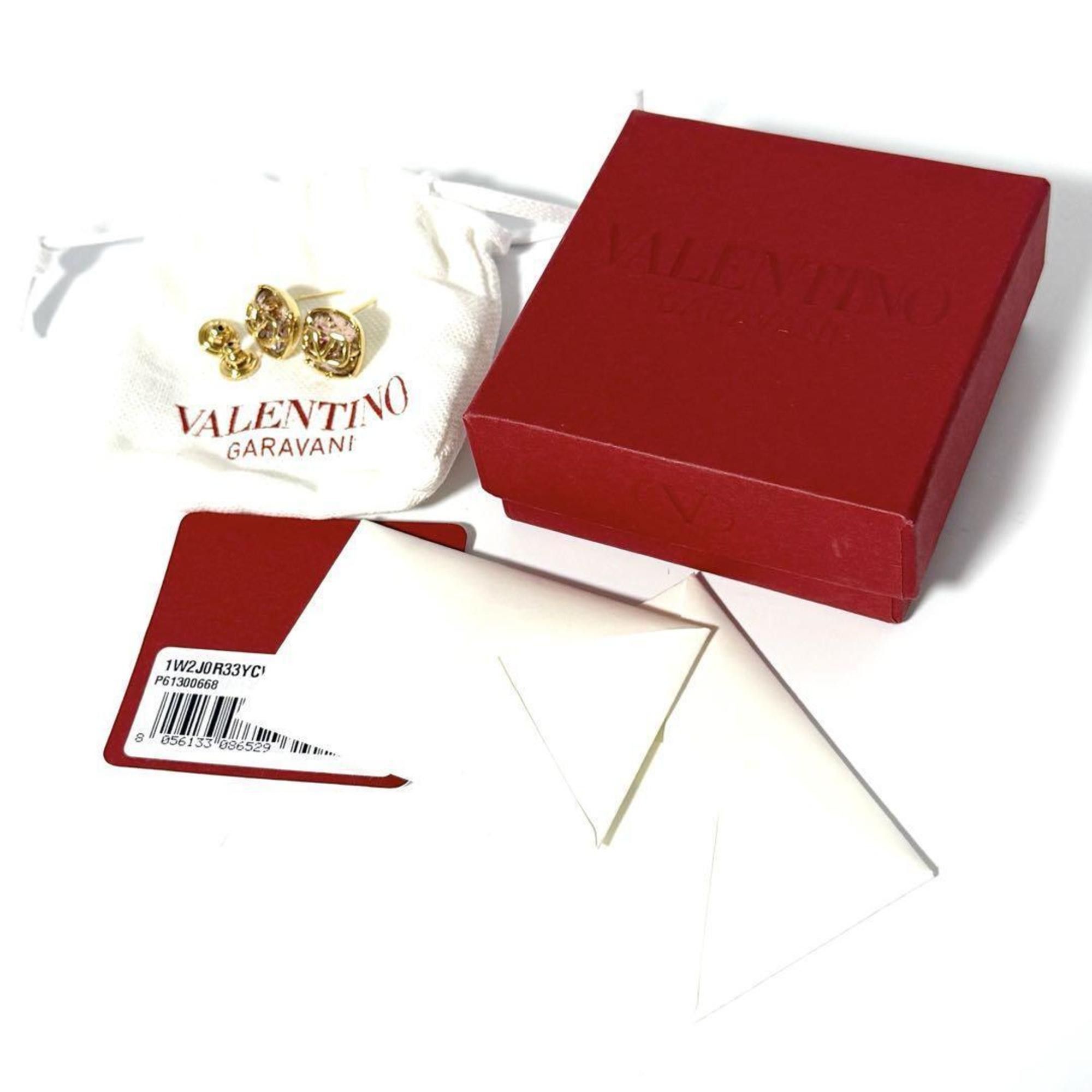 Valentino Valentino Women's V Logo Signature Crystal Earrings Size ONE SIZE - 8 Thumbnail