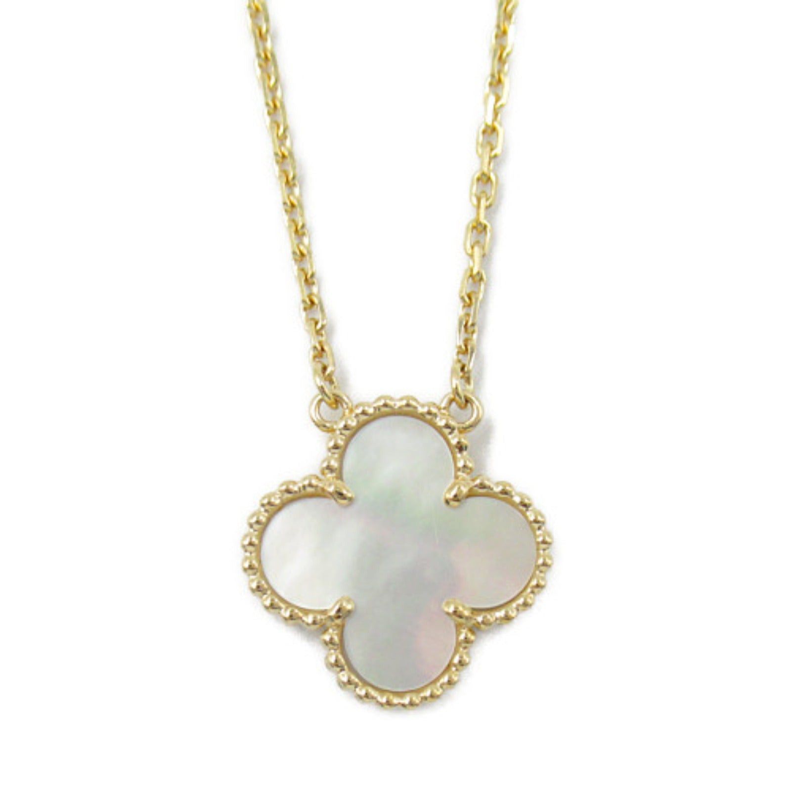 Van Cleef & Arpels Van Cleef Arpels Alhambra Mother Of Pearl Necklace K18 (Yellow Gold) White Size ONE SIZE - 2 Thumbnail