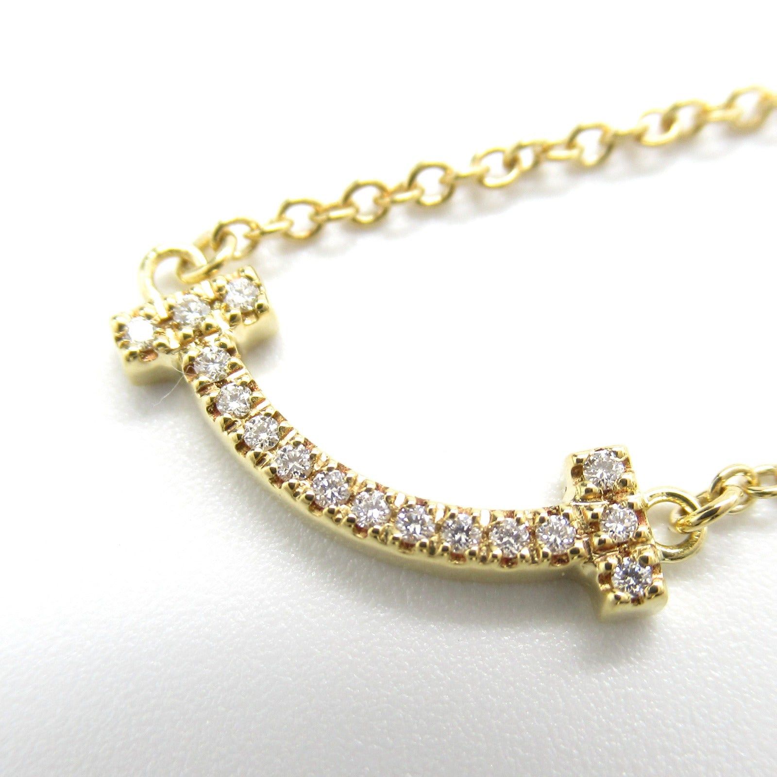 Tiffany & Co. Tiffany Co T-Smile Mini Diamond Necklace K18 (Yellow Gold) Clear Size ONE SIZE - 6 Thumbnail