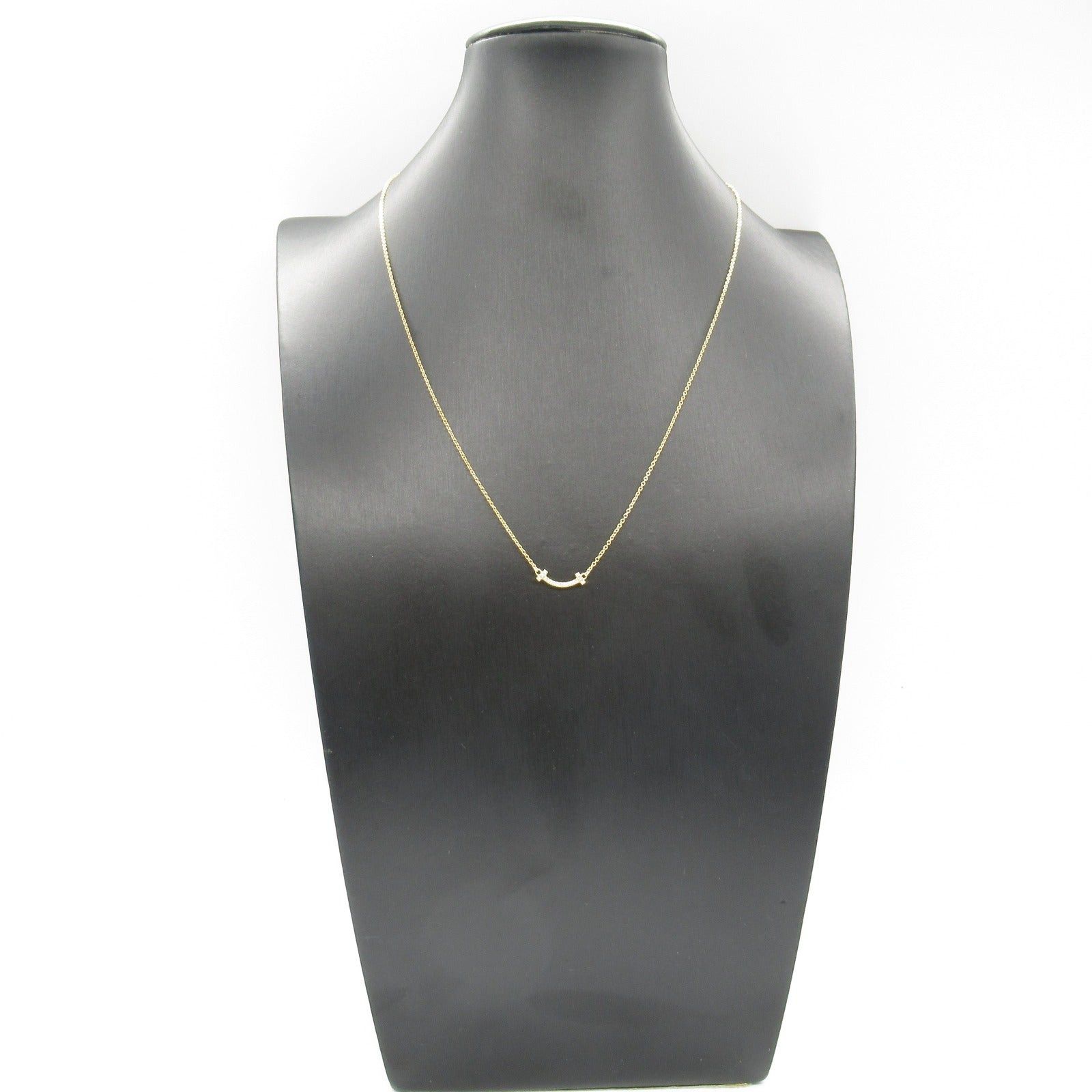 Tiffany & Co. Tiffany Co T-Smile Mini Diamond Necklace K18 (Yellow Gold) Clear Size ONE SIZE - 7 Thumbnail