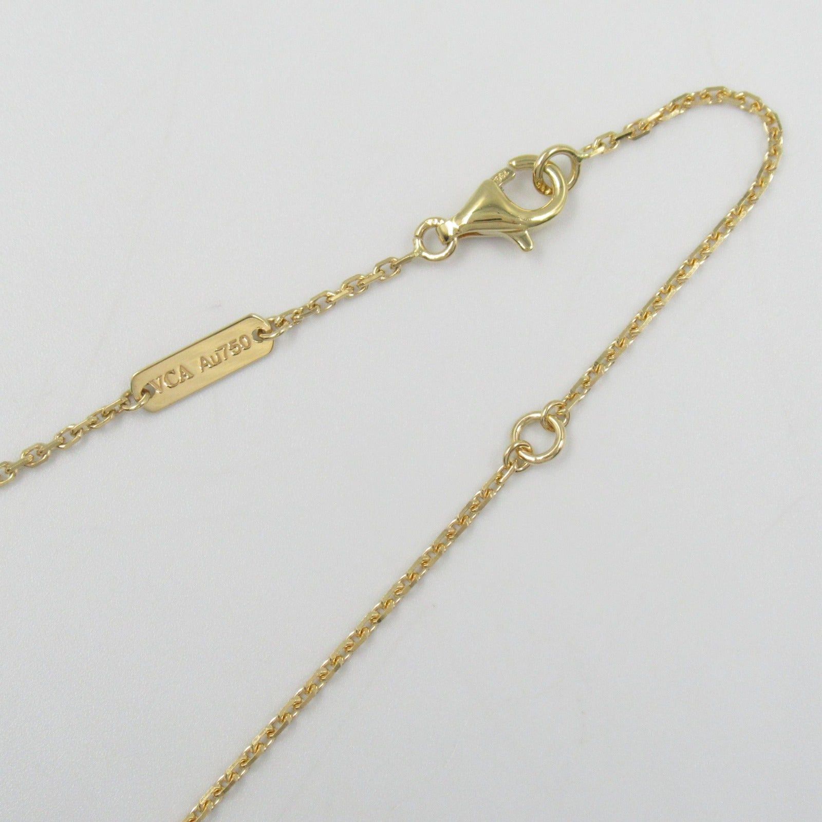 Van Cleef & Arpels Van Cleef Arpels Alhambra Carnelian Necklace K18 (Yellow Gold) Orange Size ONE SIZE - 5 Thumbnail