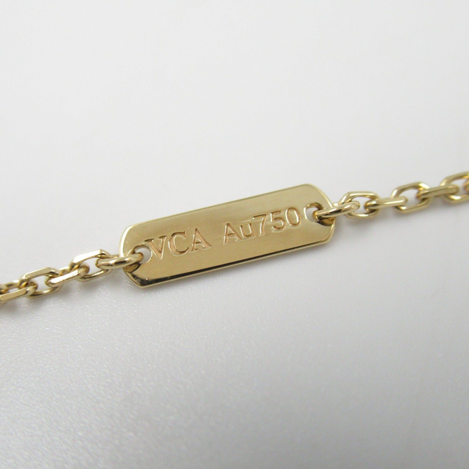 Van Cleef & Arpels Van Cleef Arpels Alhambra Carnelian Necklace K18 (Yellow Gold) Orange Size ONE SIZE - 4 Thumbnail