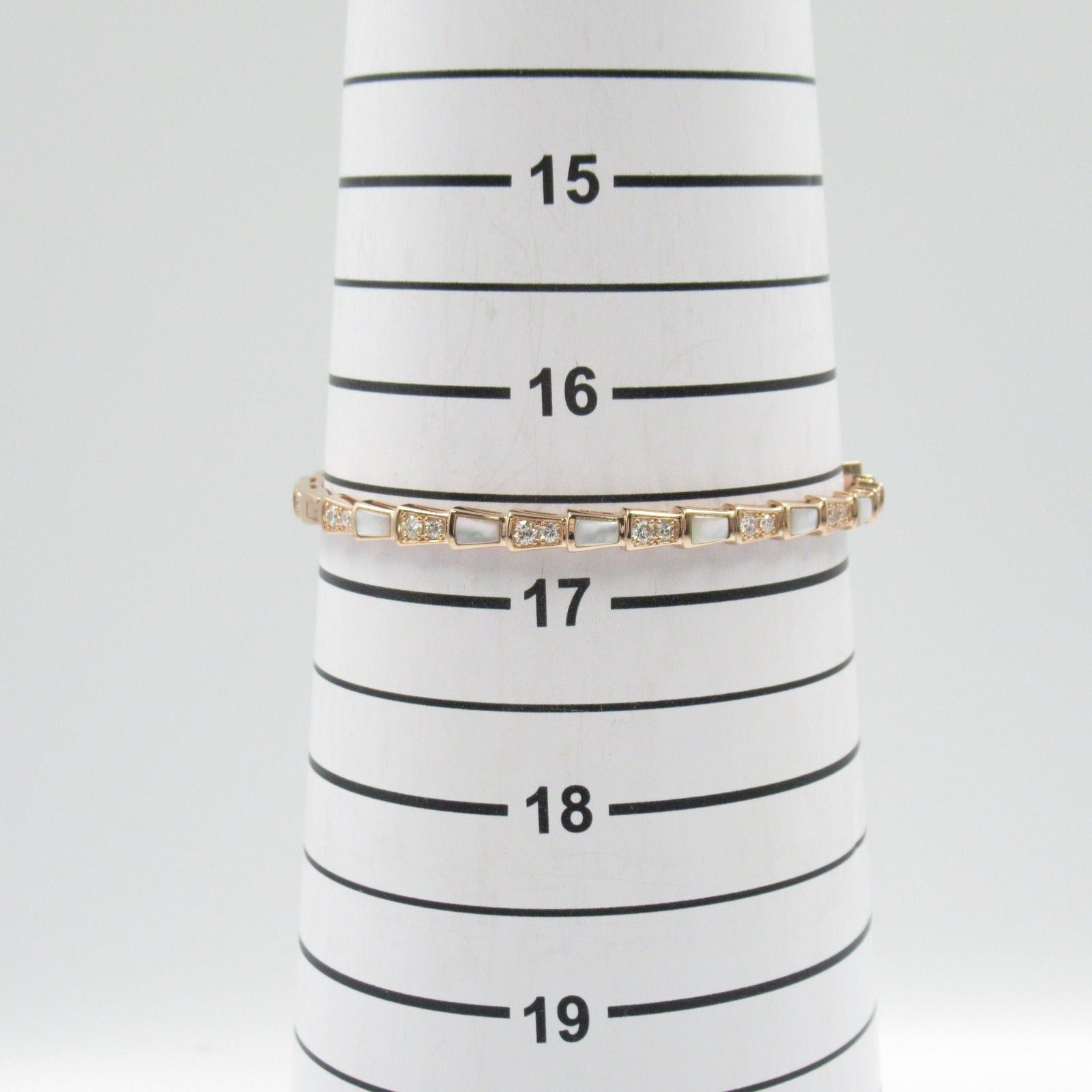 Bvlgari Bvlgari Serpenti Viper Mother Of Pearl Diamond Bracelet K18Pg (Pink Gold) Clear White Size ONE SIZE - 7 Thumbnail