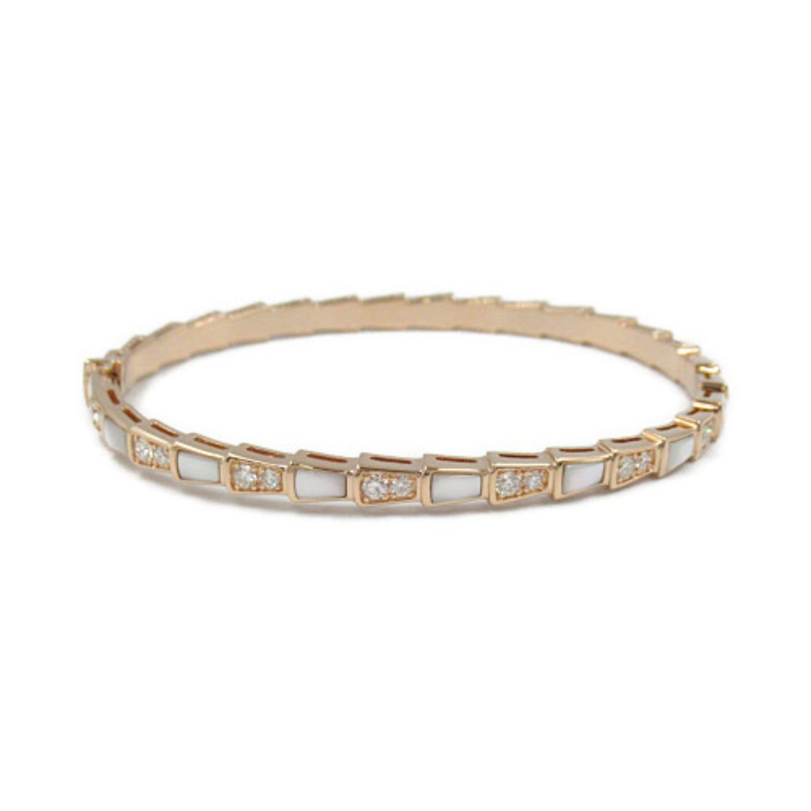 Bvlgari Bvlgari Serpenti Viper Mother Of Pearl Diamond Bracelet K18Pg (Pink Gold) Clear White Size ONE SIZE - 2 Thumbnail