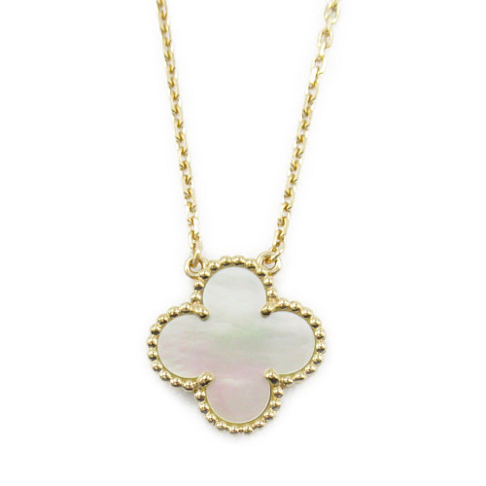 Van Cleef & Arpels Van Cleef Arpels Alhambra Mother Of Pearl Necklace K18 (Yellow Gold) White Size ONE SIZE - 2 Thumbnail