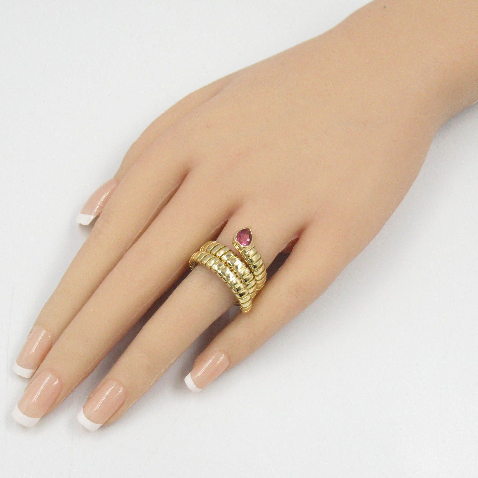 Bvlgari Bvlgari Tubogas Pink Tourmaline Ring K18 (Yellow Gold) Size ONE SIZE - 7 Thumbnail