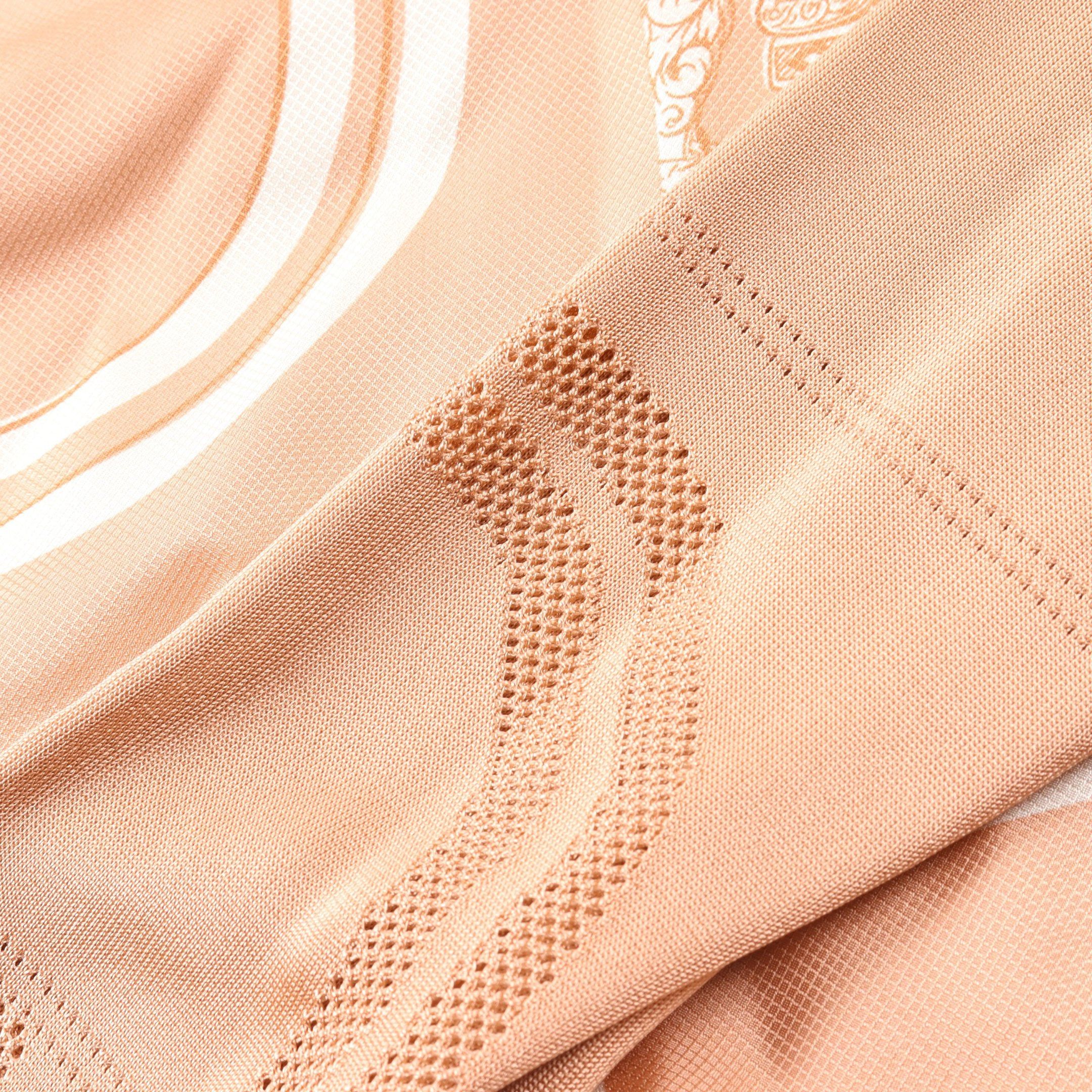 Hermes Hermes En Desordre Finesse Twill Laine Knit Silk Pink Brown Ivory Size ONE SIZE - 5 Thumbnail