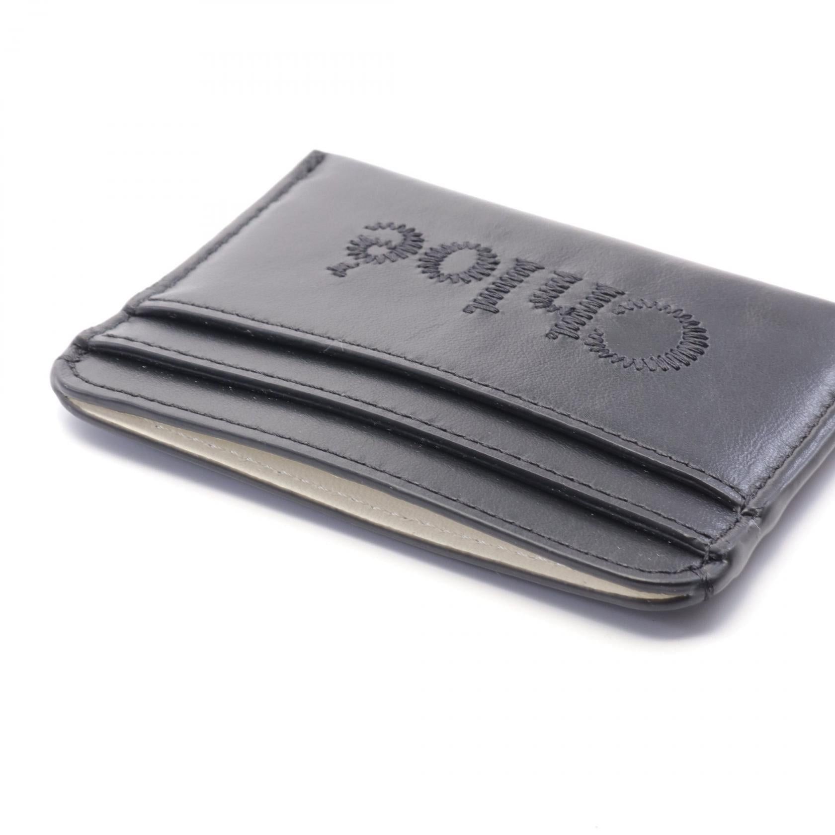 Chloe Chloe Card Case Leather Black Size ONE SIZE - 3 Thumbnail