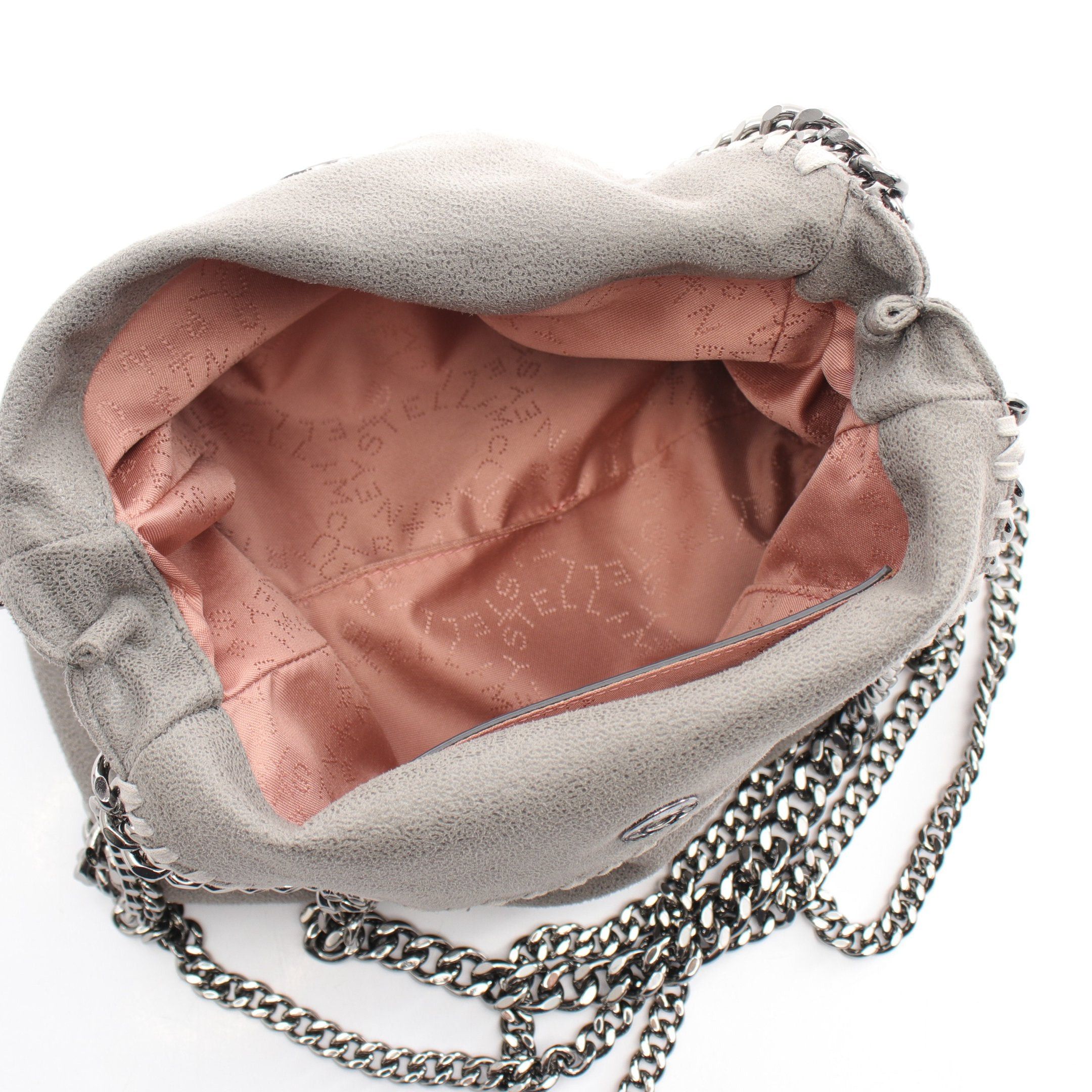 Stella McCartney Stella Mccartney Falabella Mini Chain Shoulder Bag Fake Leather Gray Size ONE SIZE - 3 Thumbnail