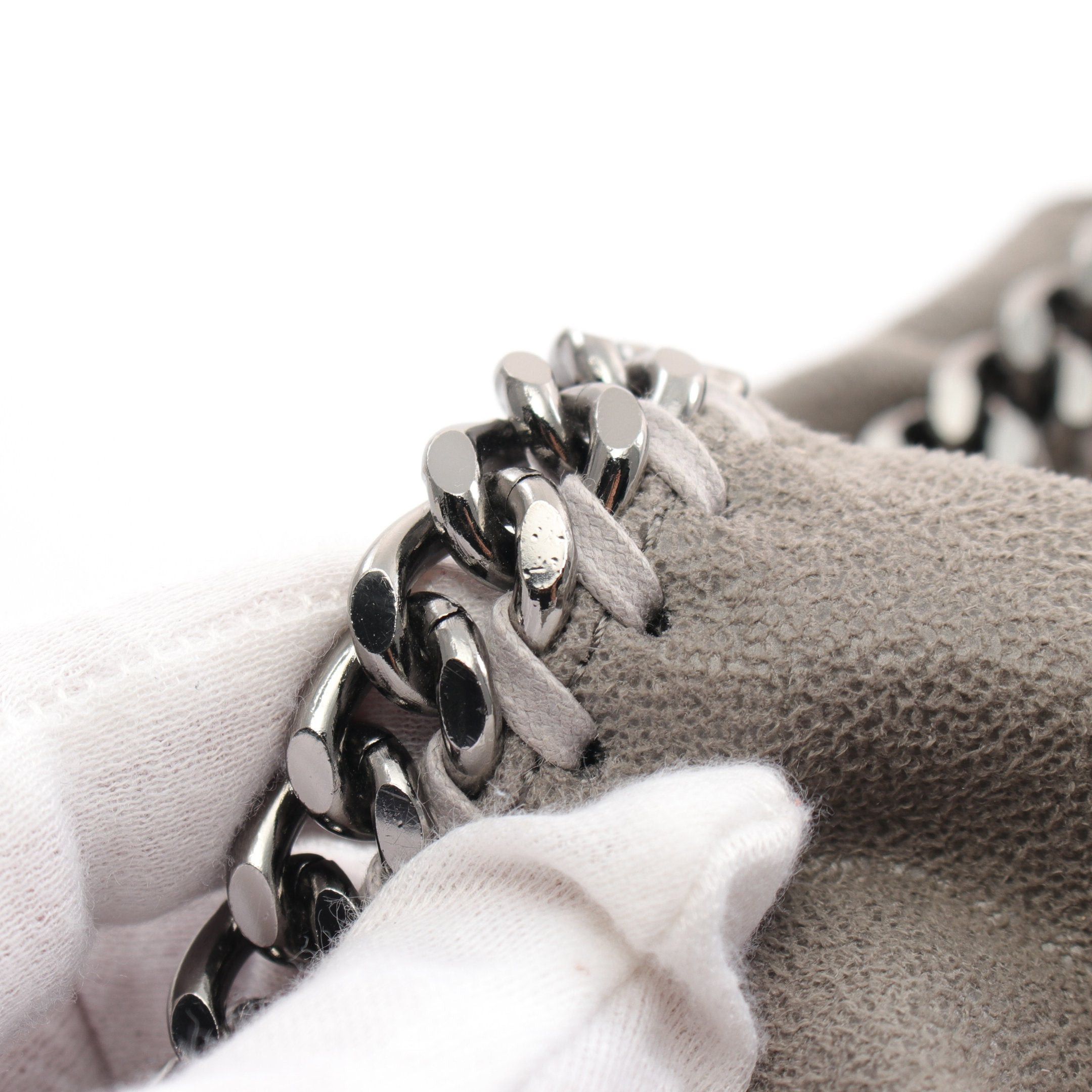 Stella McCartney Stella Mccartney Falabella Mini Chain Shoulder Bag Fake Leather Gray Size ONE SIZE - 5 Thumbnail