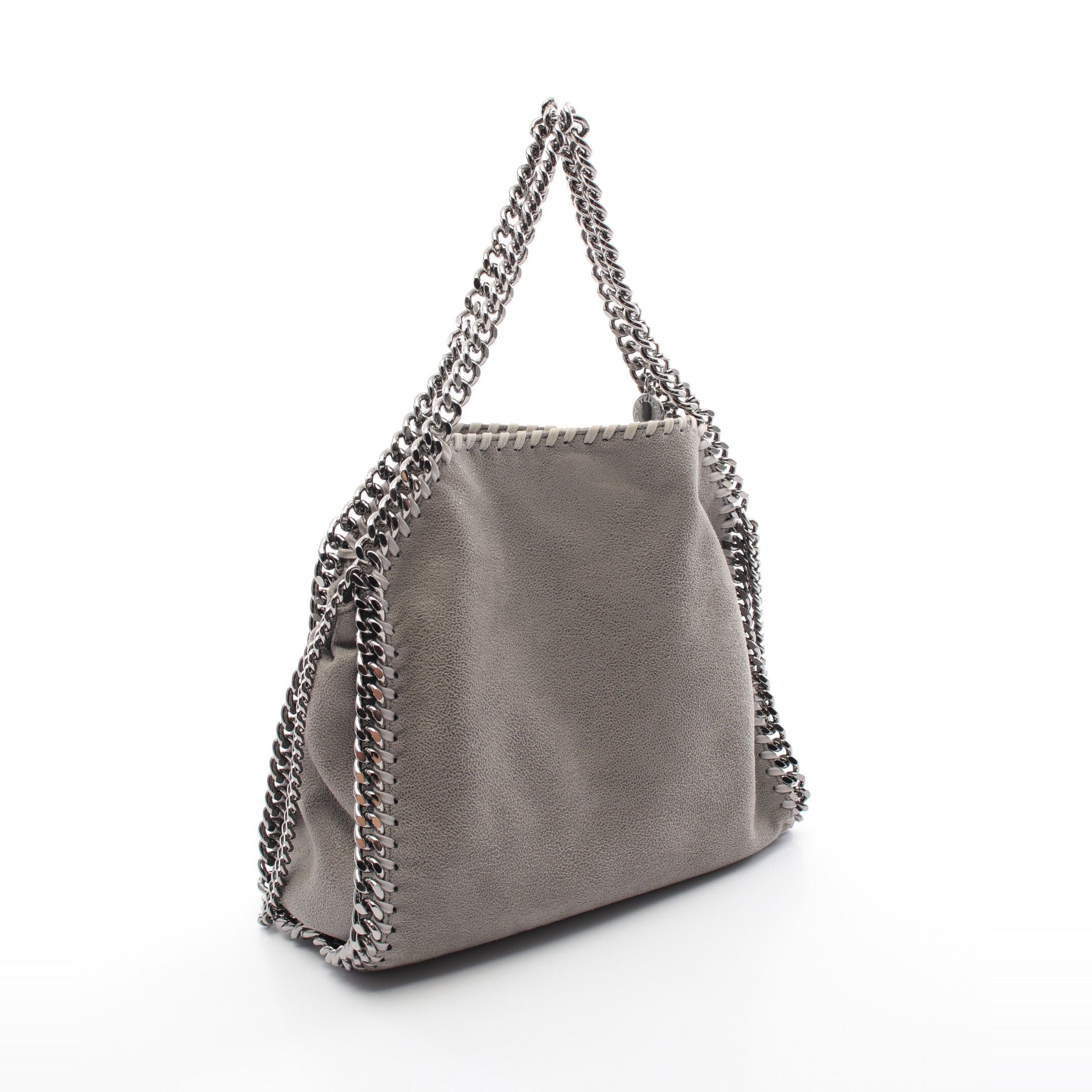 Stella McCartney Stella Mccartney Falabella Mini Chain Shoulder Bag Fake Leather Gray Size ONE SIZE - 2 Thumbnail