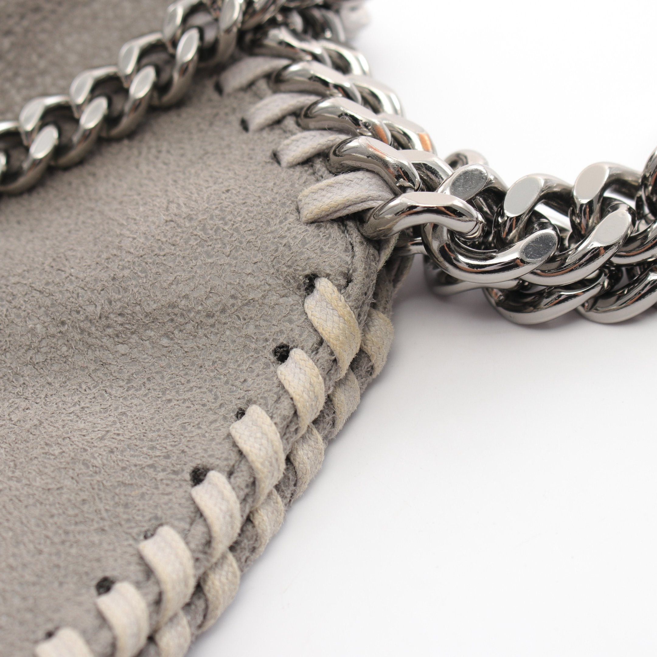 Stella McCartney Stella Mccartney Falabella Mini Chain Shoulder Bag Fake Leather Gray Size ONE SIZE - 7 Thumbnail