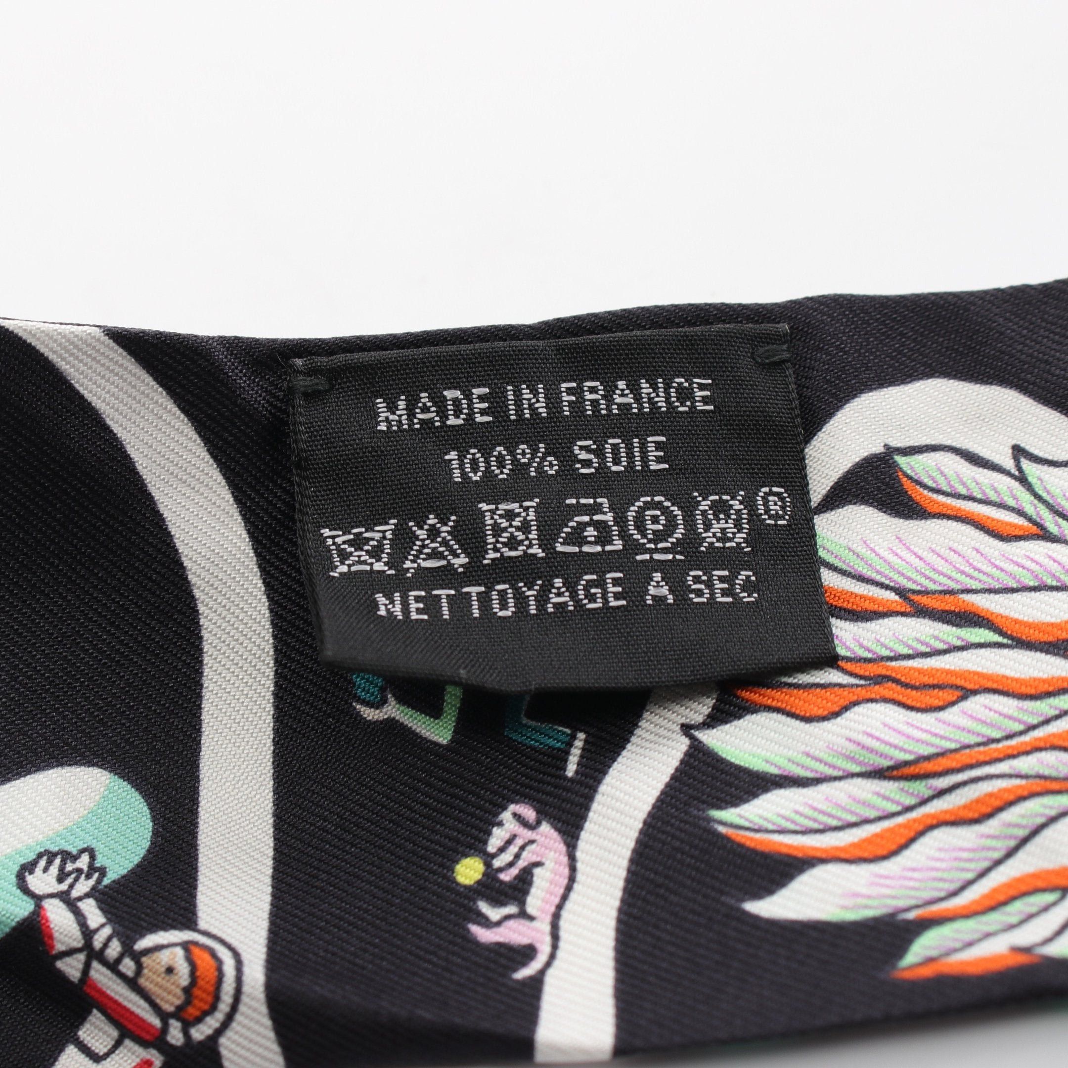Hermes Hermes Twilly Exposition Universelle Scarf Silk Black Multicolor Size ONE SIZE - 3 Thumbnail