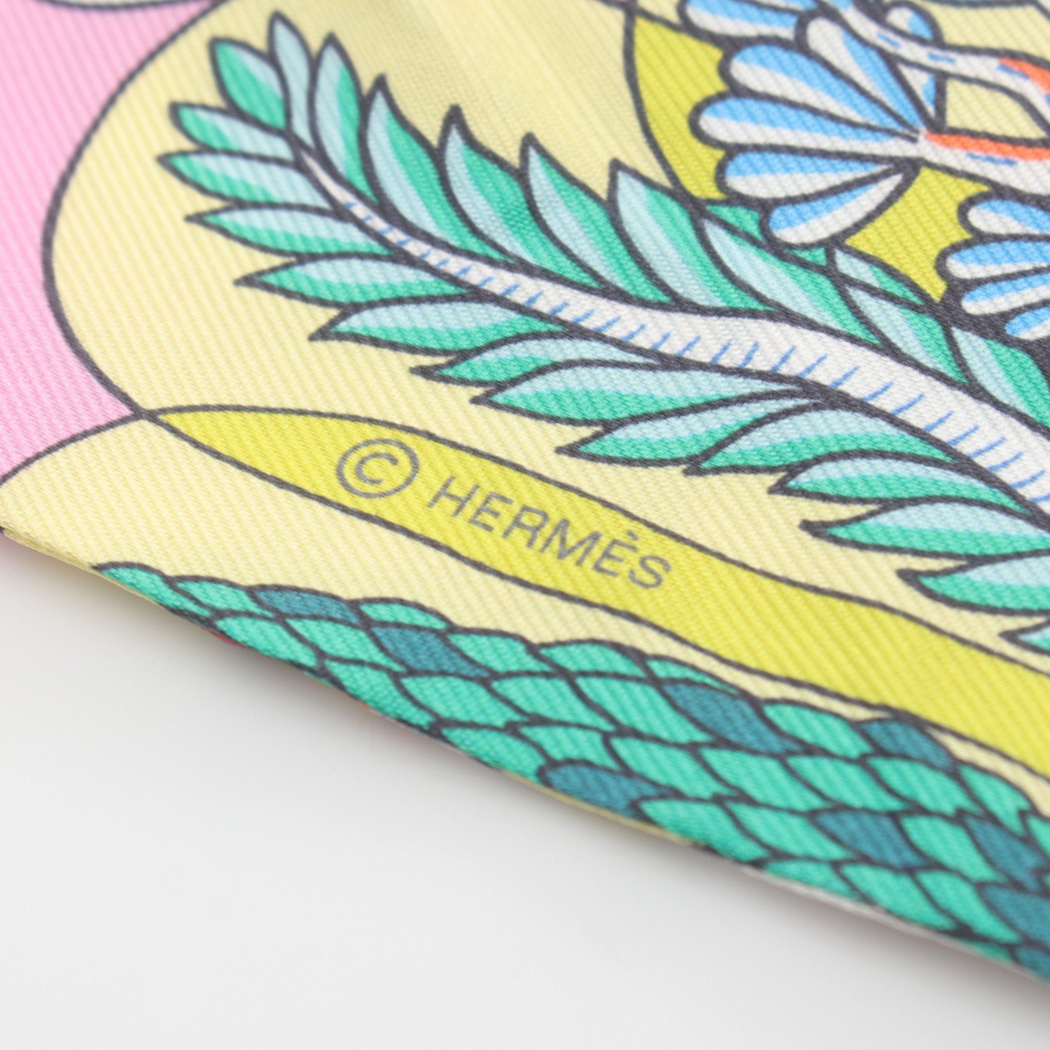 Hermes Hermes Twilly Exposition Universell Ribbon Scarf Silk Multicolor Size ONE SIZE - 2 Thumbnail