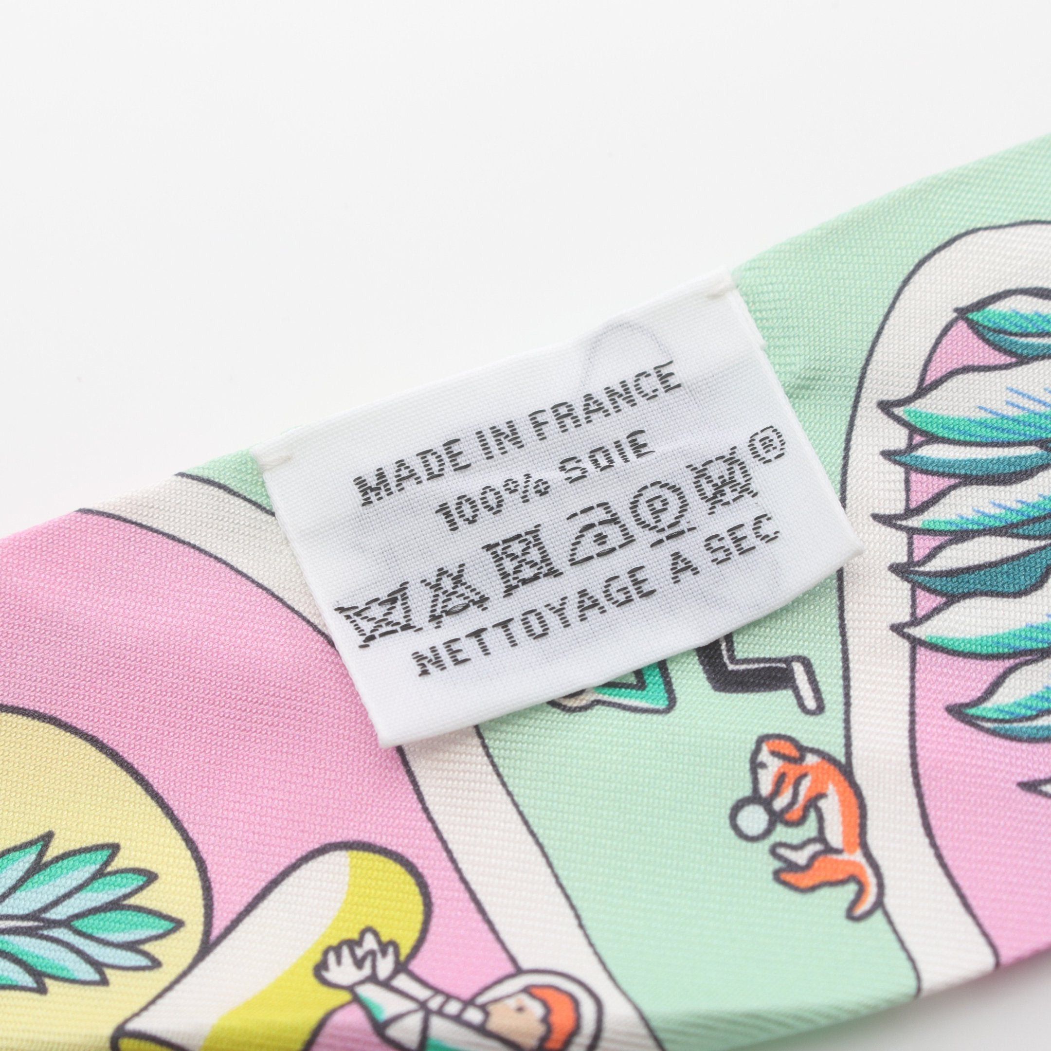 Hermes Hermes Twilly Exposition Universell Ribbon Scarf Silk Multicolor Size ONE SIZE - 3 Thumbnail