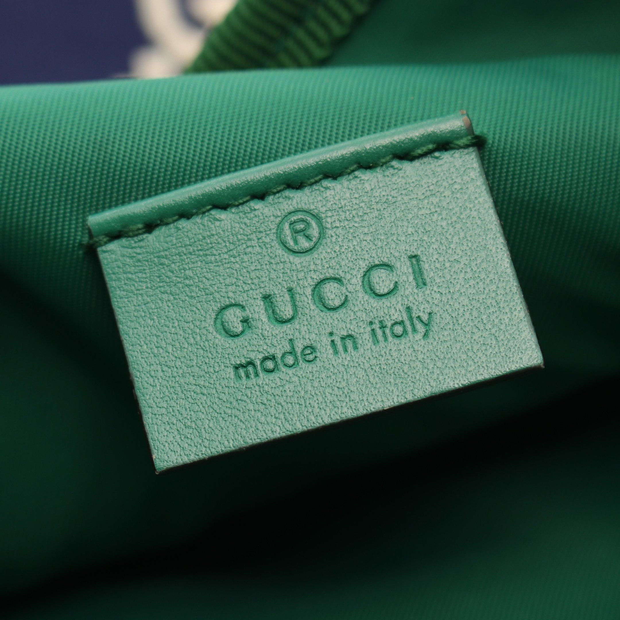 Gucci Gucci Childrens Children'S Gg Pattern Sherry Line Handbag Tote Bag Canvas Navy Green Size ONE SIZE - 4 Thumbnail