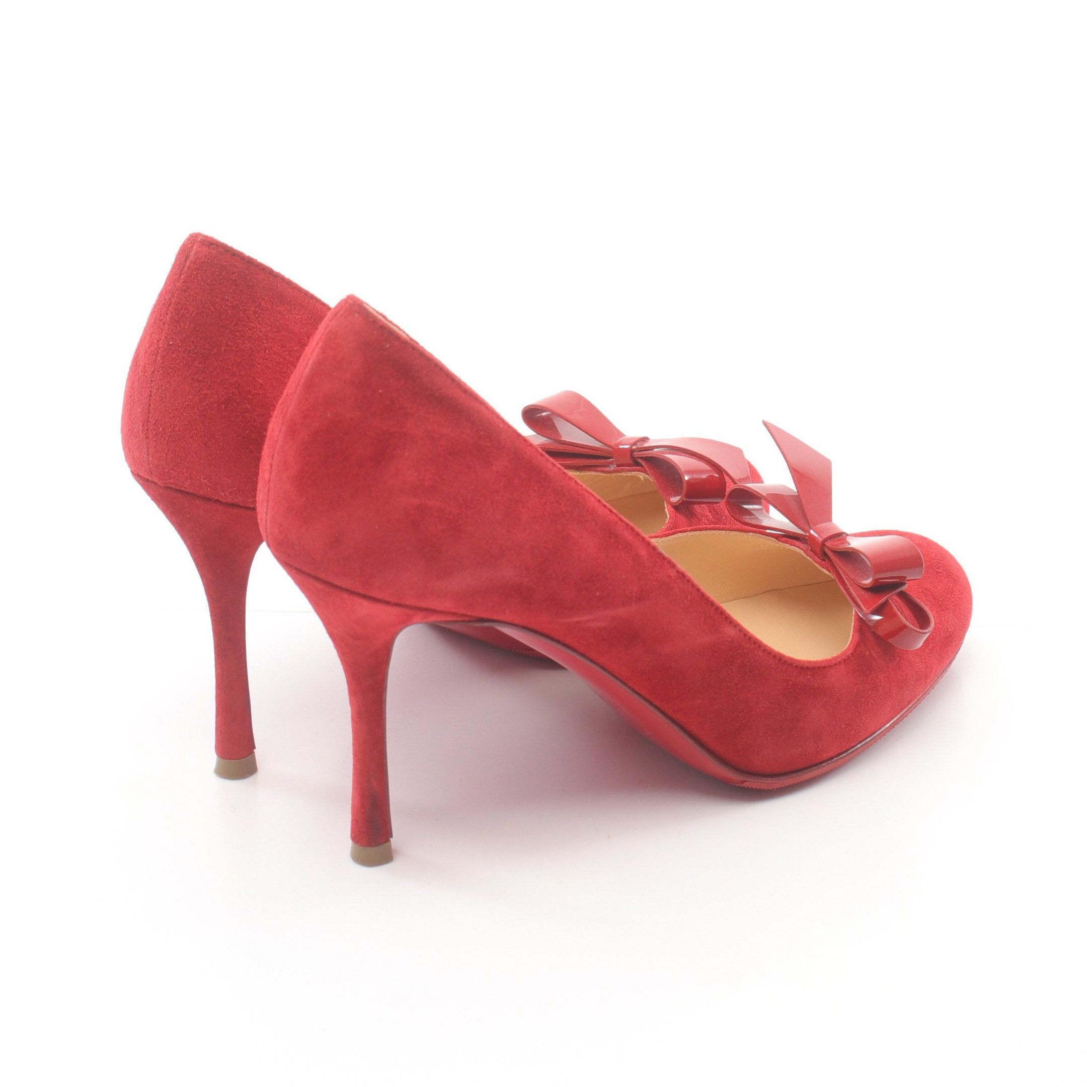 Christian Louboutin Christian Louboutin Pumps Ribbon Suede Red Size ONE SIZE - 2 Thumbnail
