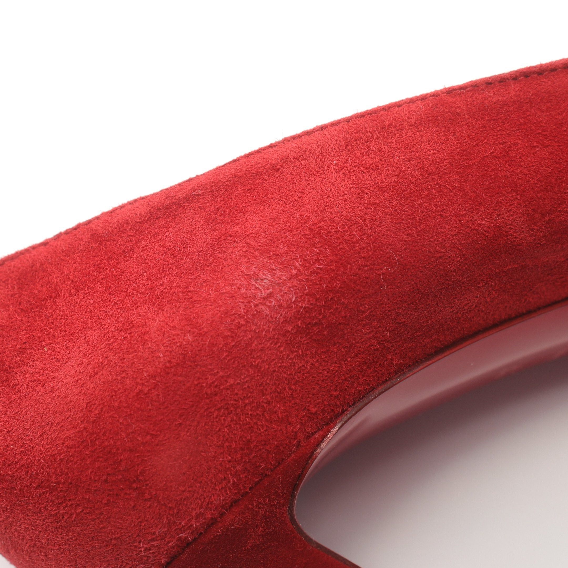 Christian Louboutin Christian Louboutin Pumps Ribbon Suede Red Size ONE SIZE - 8 Thumbnail