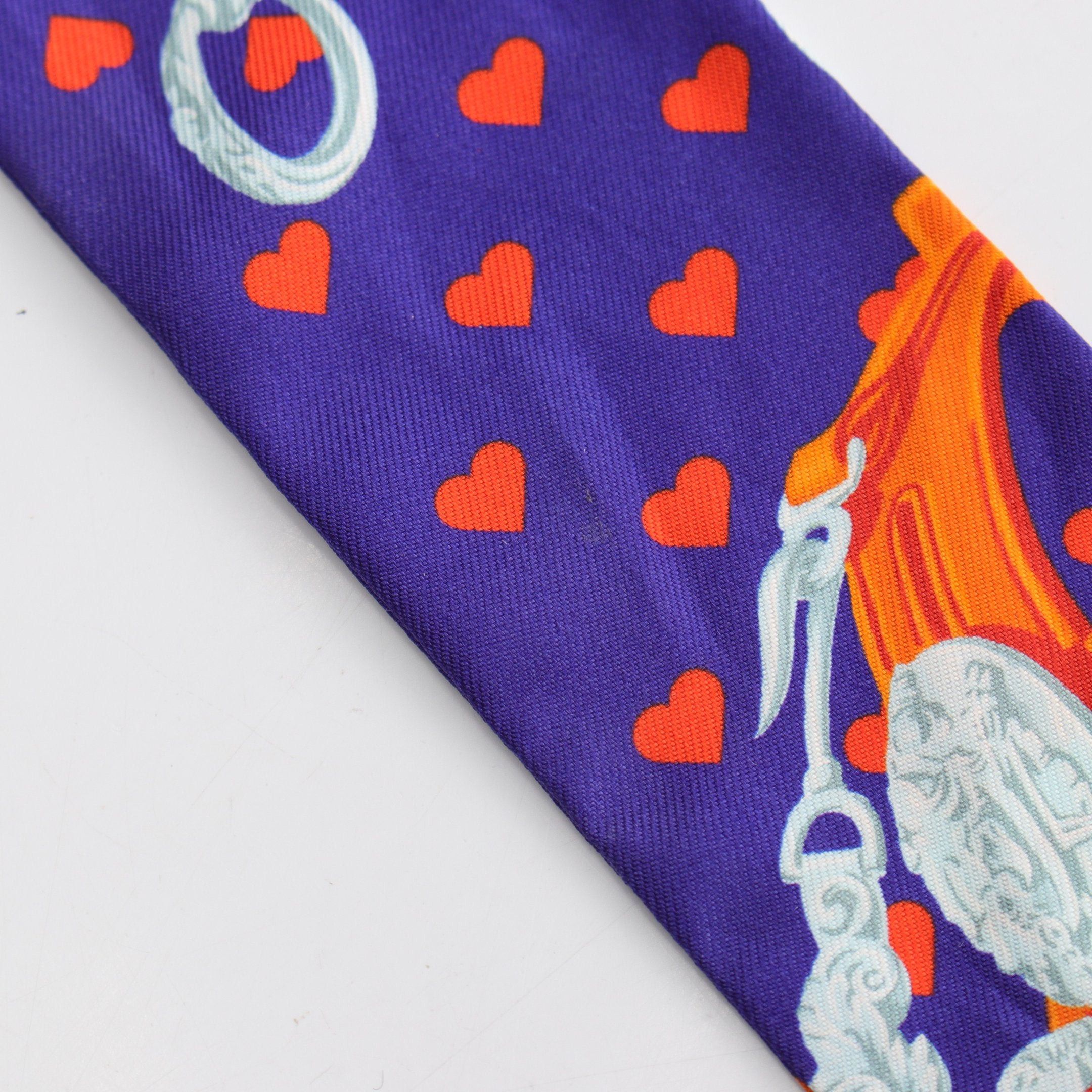 Hermes Hermes Twilly Brides De Gala Love Scarf Silk Blue Multicolor Size ONE SIZE - 6 Thumbnail