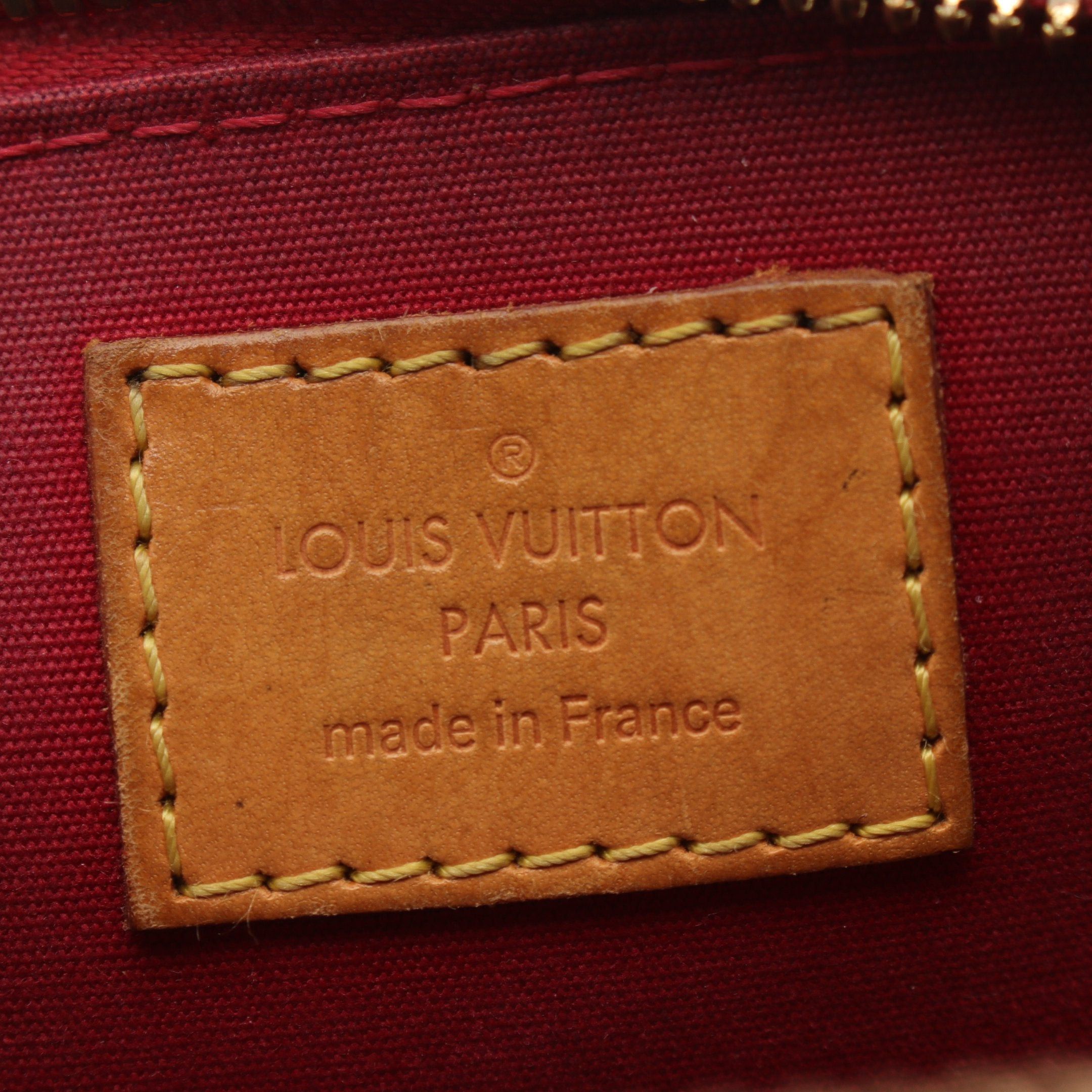 Louis Vuitton Louis Vuitton Alma Bb Monogram Vernis Rouge Grenadine Handbag Leather Red Size ONE SIZE - 4 Thumbnail