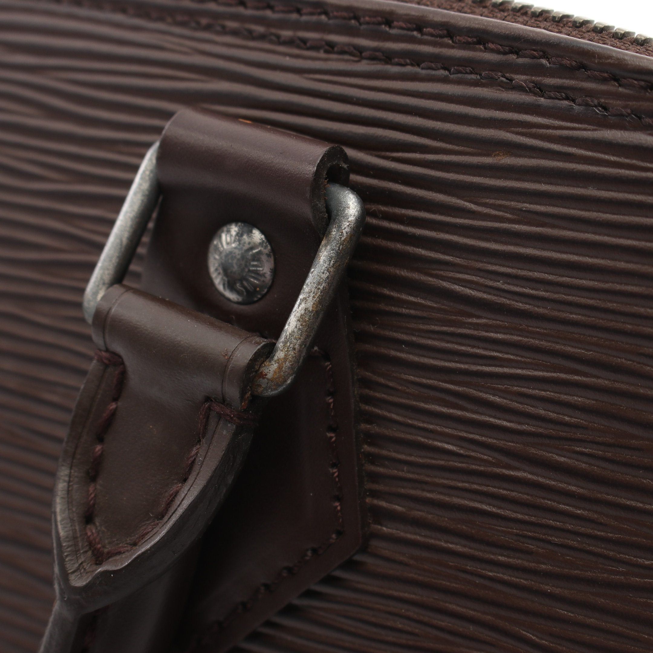 Louis Vuitton Louis Vuitton Alma Epi Mocha Handbag Leather Dark Brown Size ONE SIZE - 7 Thumbnail