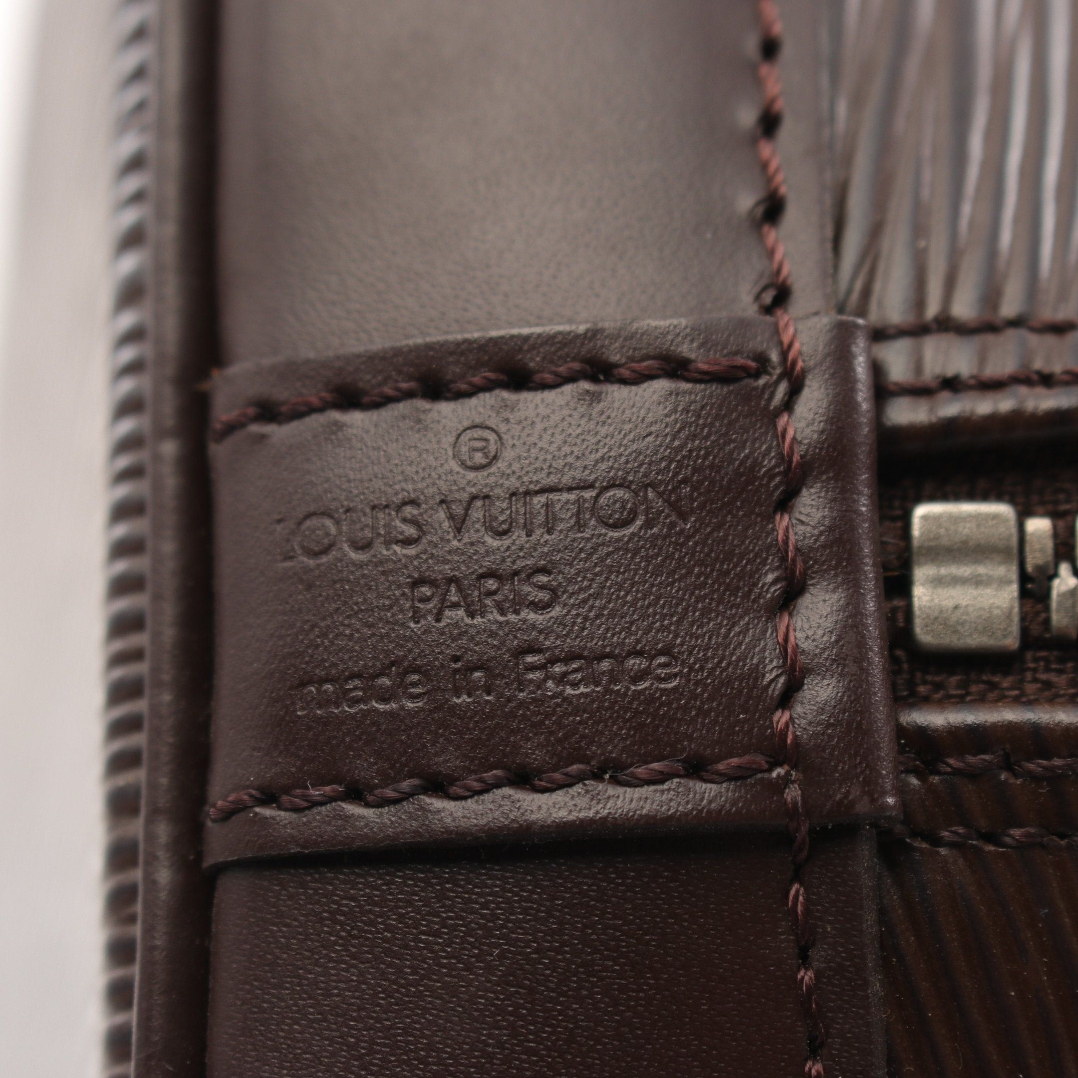 Louis Vuitton Louis Vuitton Alma Epi Mocha Handbag Leather Dark Brown Size ONE SIZE - 4 Thumbnail