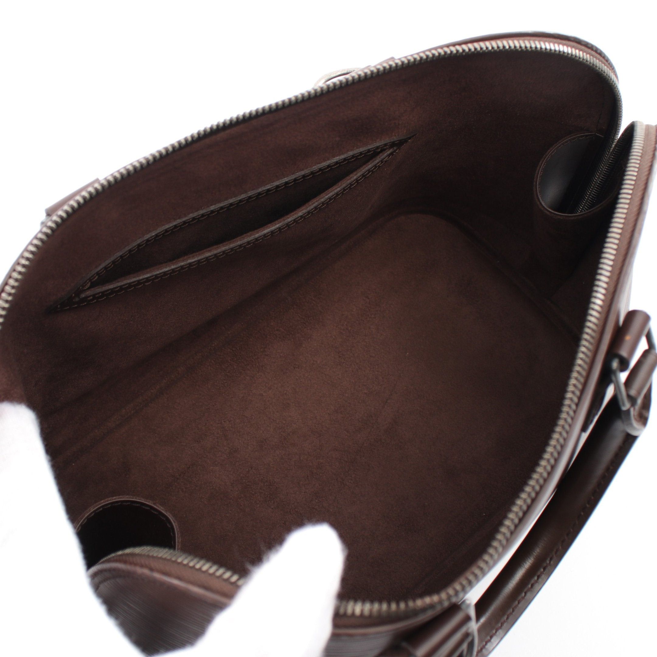 Louis Vuitton Louis Vuitton Alma Epi Mocha Handbag Leather Dark Brown Size ONE SIZE - 3 Thumbnail
