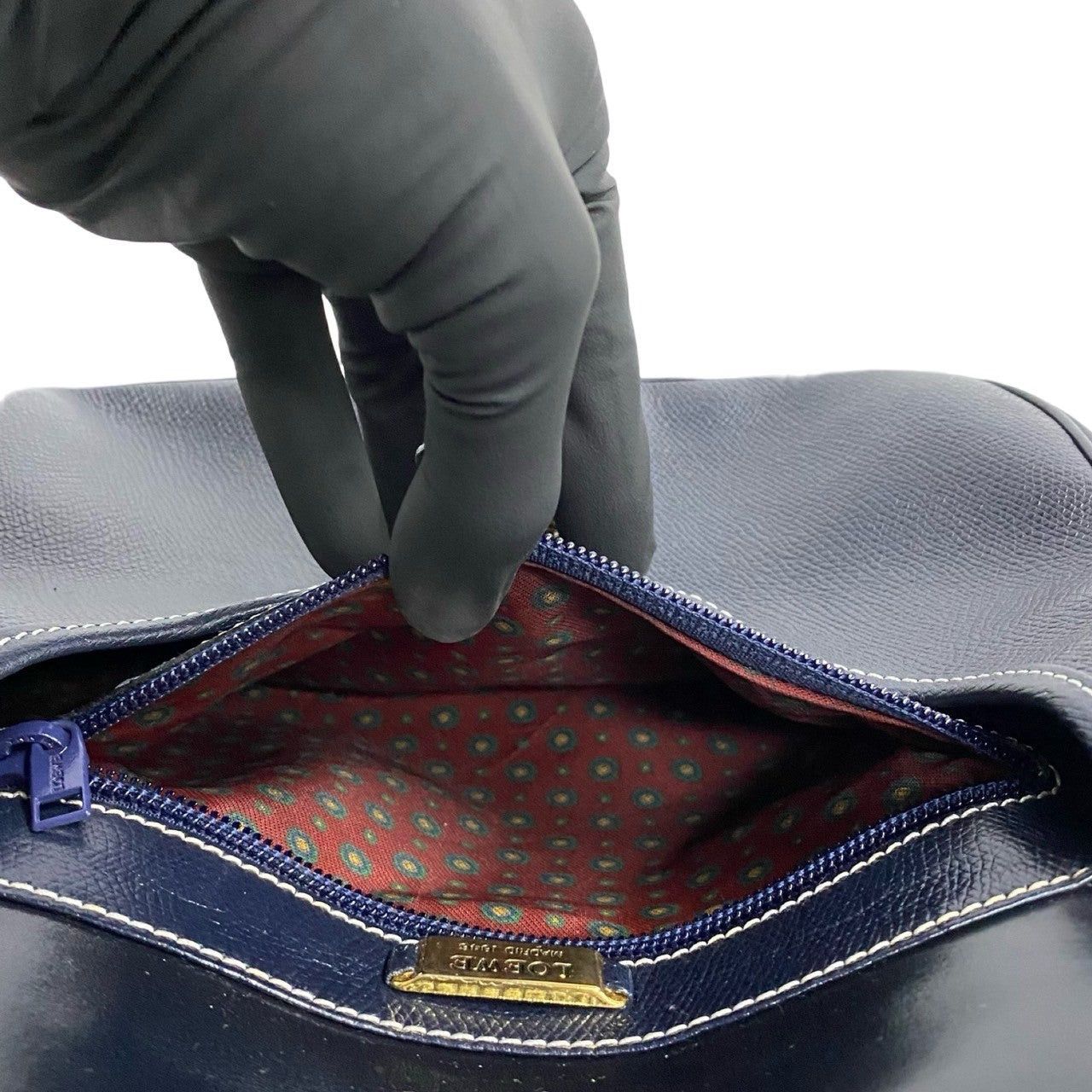 Loewe Loewe Shoulder Bag Navy Leather Size ONE SIZE - 8 Thumbnail