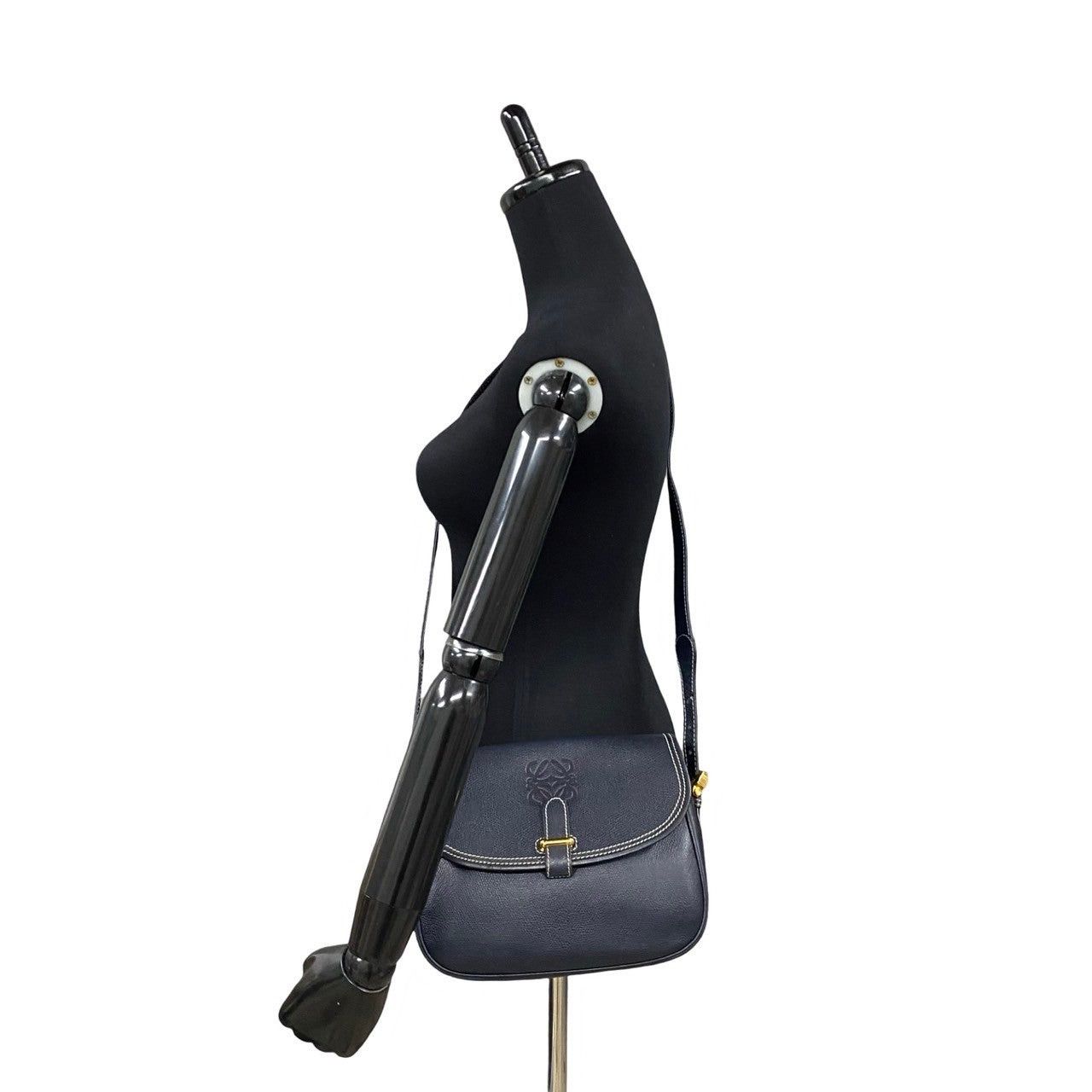 Loewe Loewe Shoulder Bag Navy Leather Size ONE SIZE - 2 Thumbnail
