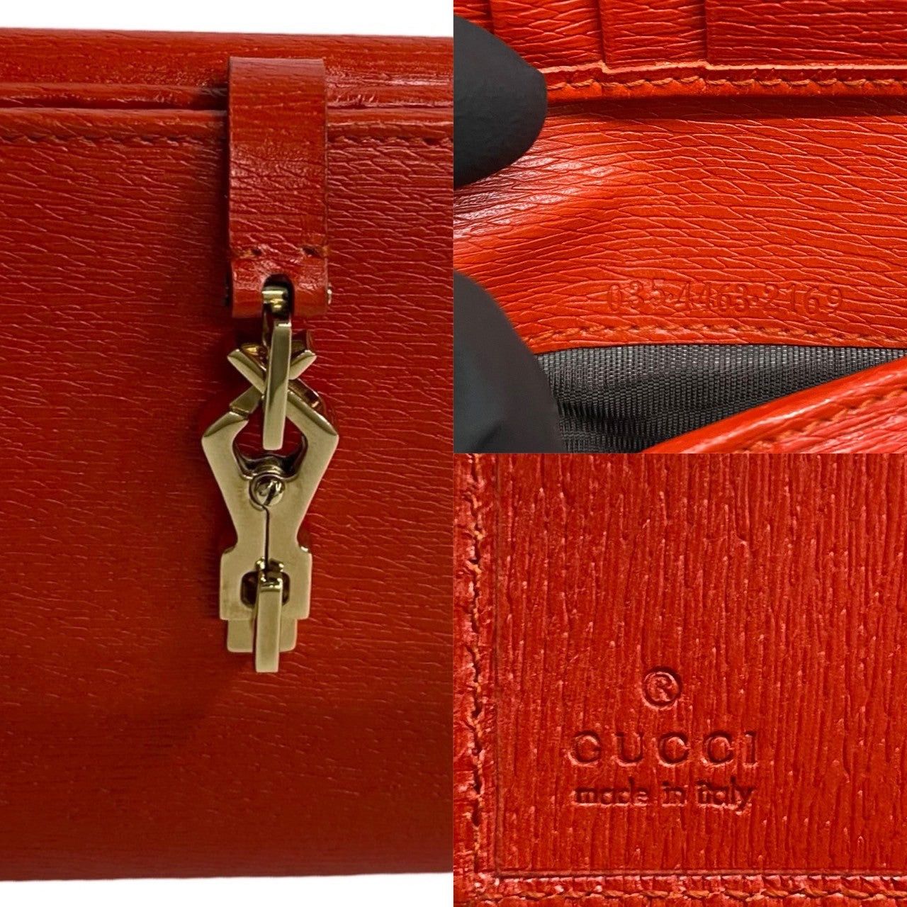 Gucci Gucci Wallet Red Leather Size ONE SIZE - 2 Thumbnail