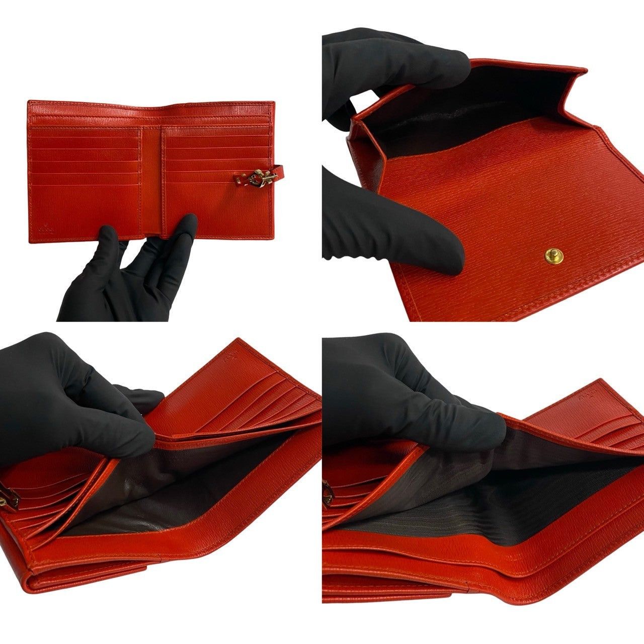 Gucci Gucci Wallet Red Leather Size ONE SIZE - 6 Thumbnail