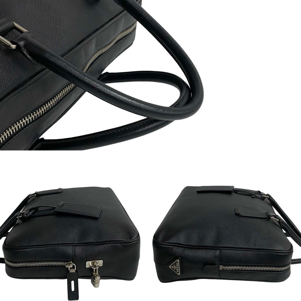 Prada Prada Handbag Black Leather Size ONE SIZE - 5 Thumbnail