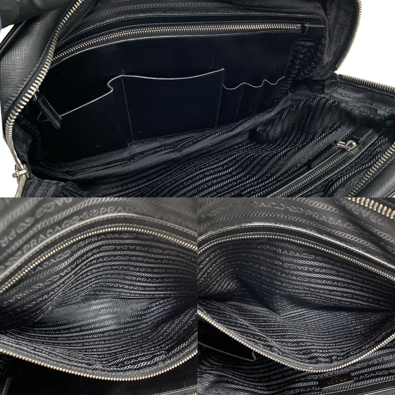 Prada Prada Handbag Black Leather Size ONE SIZE - 8 Thumbnail