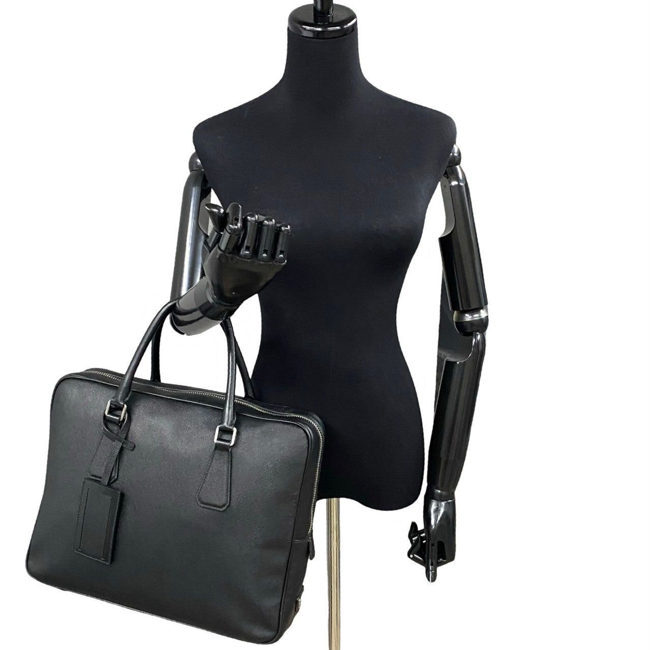 Prada Prada Handbag Black Leather Size ONE SIZE - 2 Thumbnail