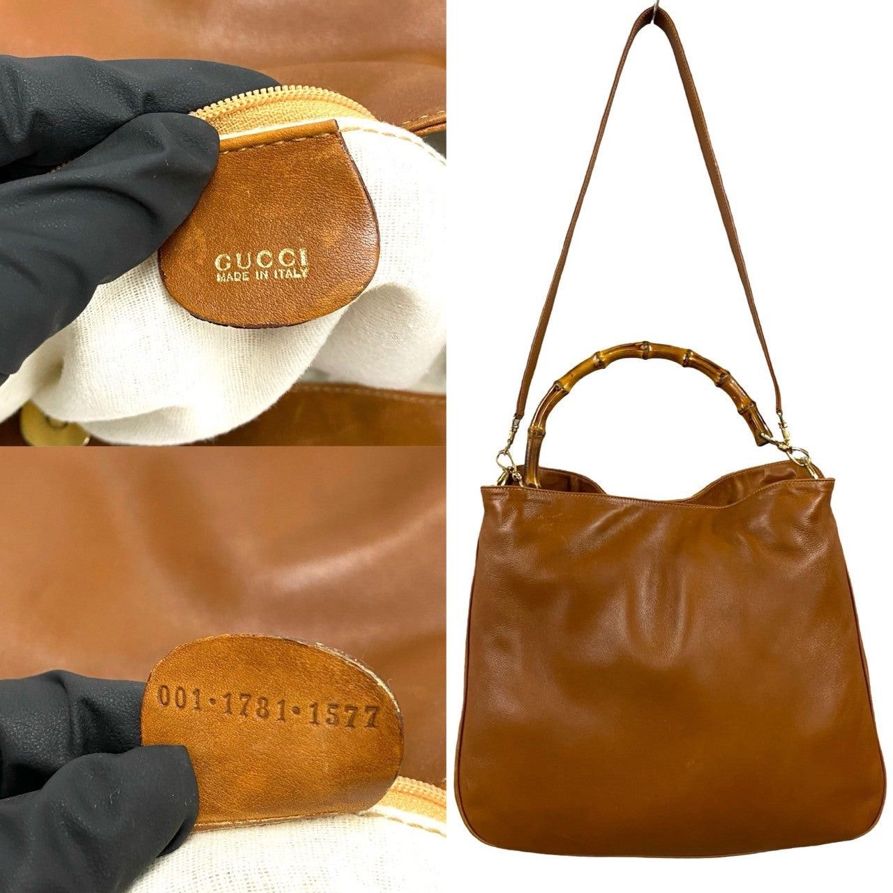 Gucci Gucci Shoulder Bag Brown Leather Size ONE SIZE - 3 Thumbnail