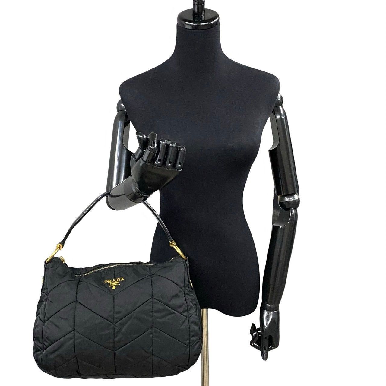 Prada Prada Handbag Black Leather Size ONE SIZE - 2 Thumbnail