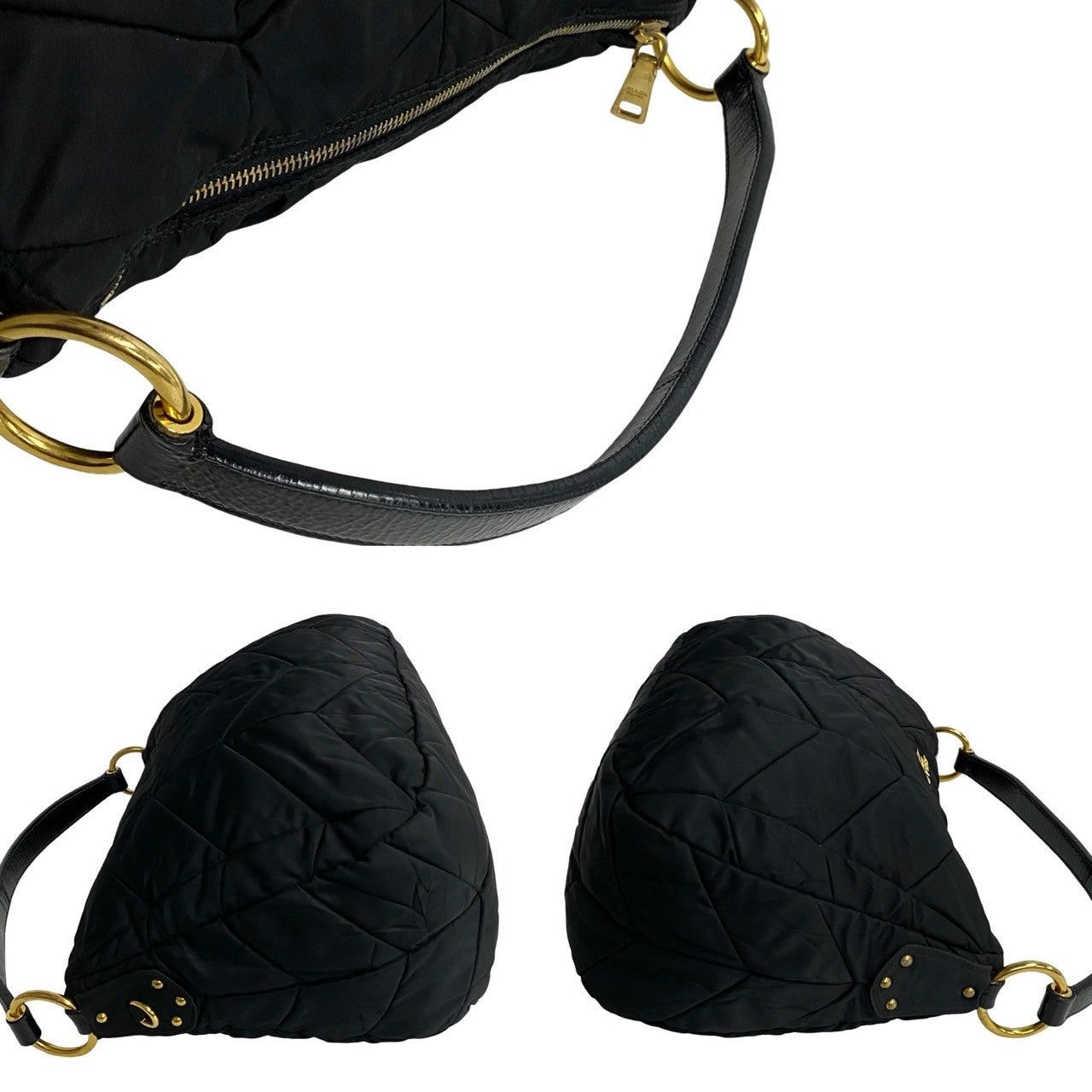 Prada Prada Handbag Black Leather Size ONE SIZE - 5 Thumbnail